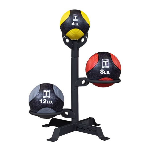 Body Solid GMR5B Medicine Ball Rack - Heavy Duty Storage Organizer for Gym & Home Workouts | Perfect for CrossFit, Yoga & Strength Training Equipment
