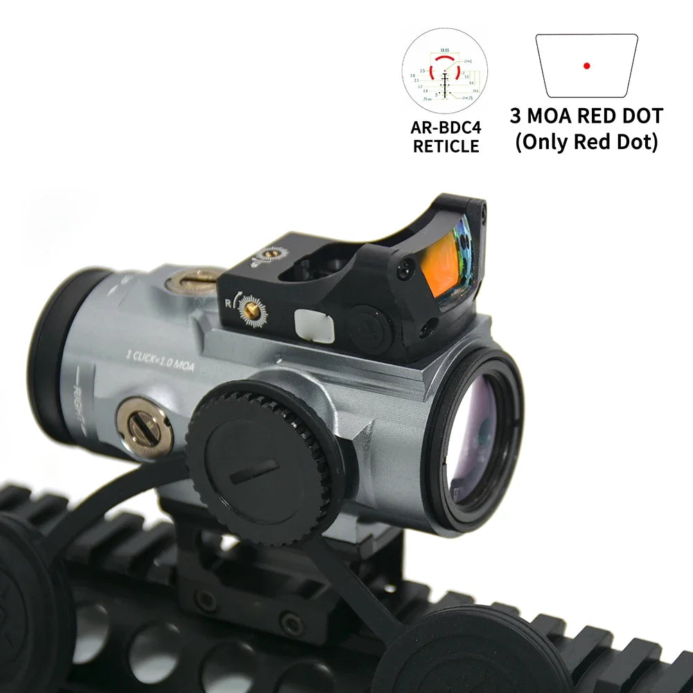 Tactical Airsoft Scope - Red Dot Sight HD GEN II 5X PRISM Scope for AR Rifles with BDC4 5.56 Reticle | Fully Multi-Coated FMC Lens | RGW G Optics M1 | Perfect for Airsoft Battles, Hunting & Tactical Training