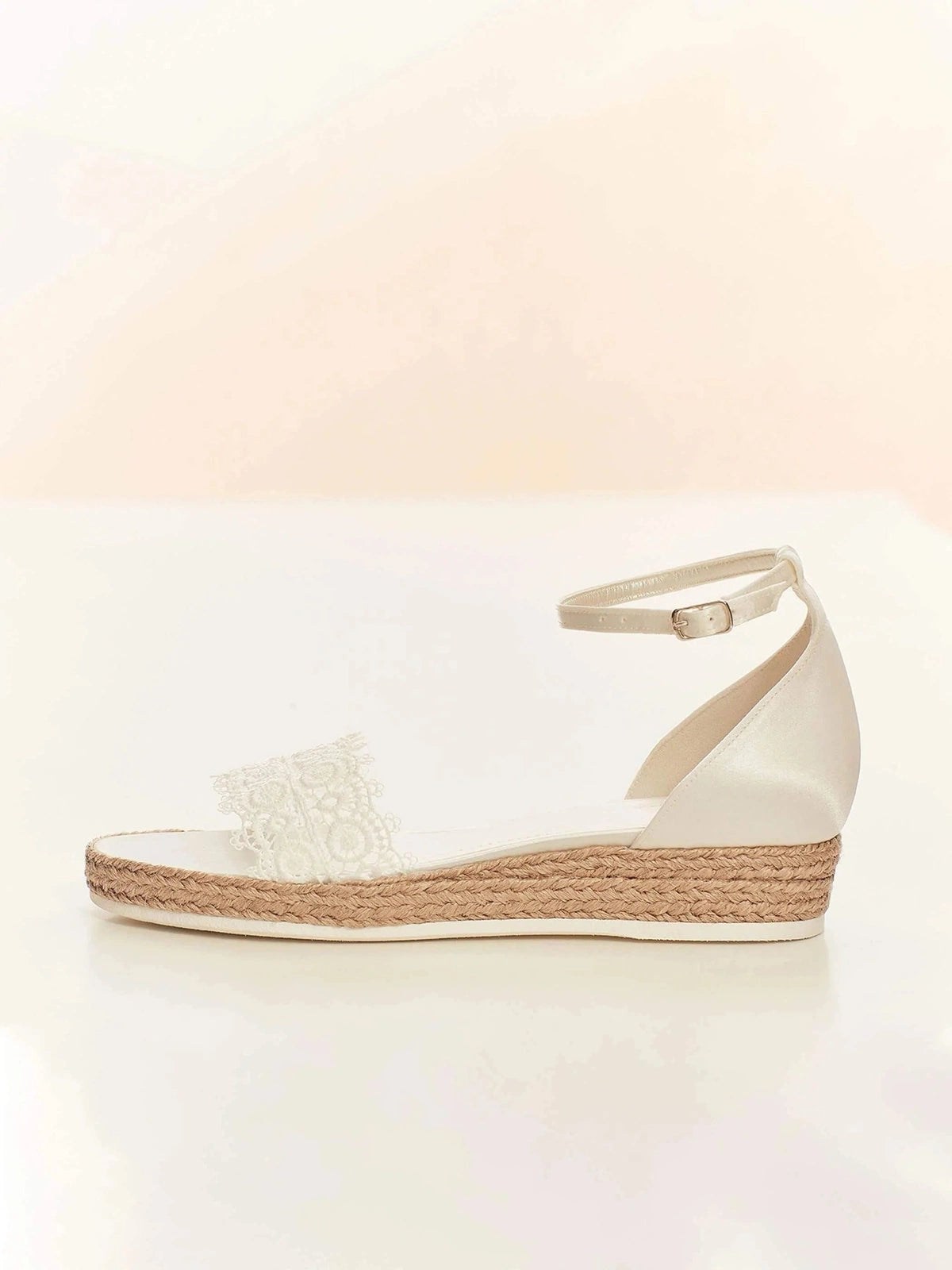 Women's Espadrille Wedding Sandals with Wedge Heel | Size 7 | Comfortable Beach Bridal Shoes | Perfect for Beach Weddings, Summer Parties & Vacation Outfits