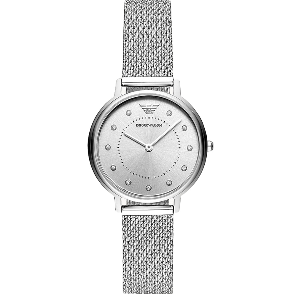 Emporio Armani AR11128 Women's Mesh Stainless Steel Watch - Elegant Dress Watch for Business, Party & Everyday Wear