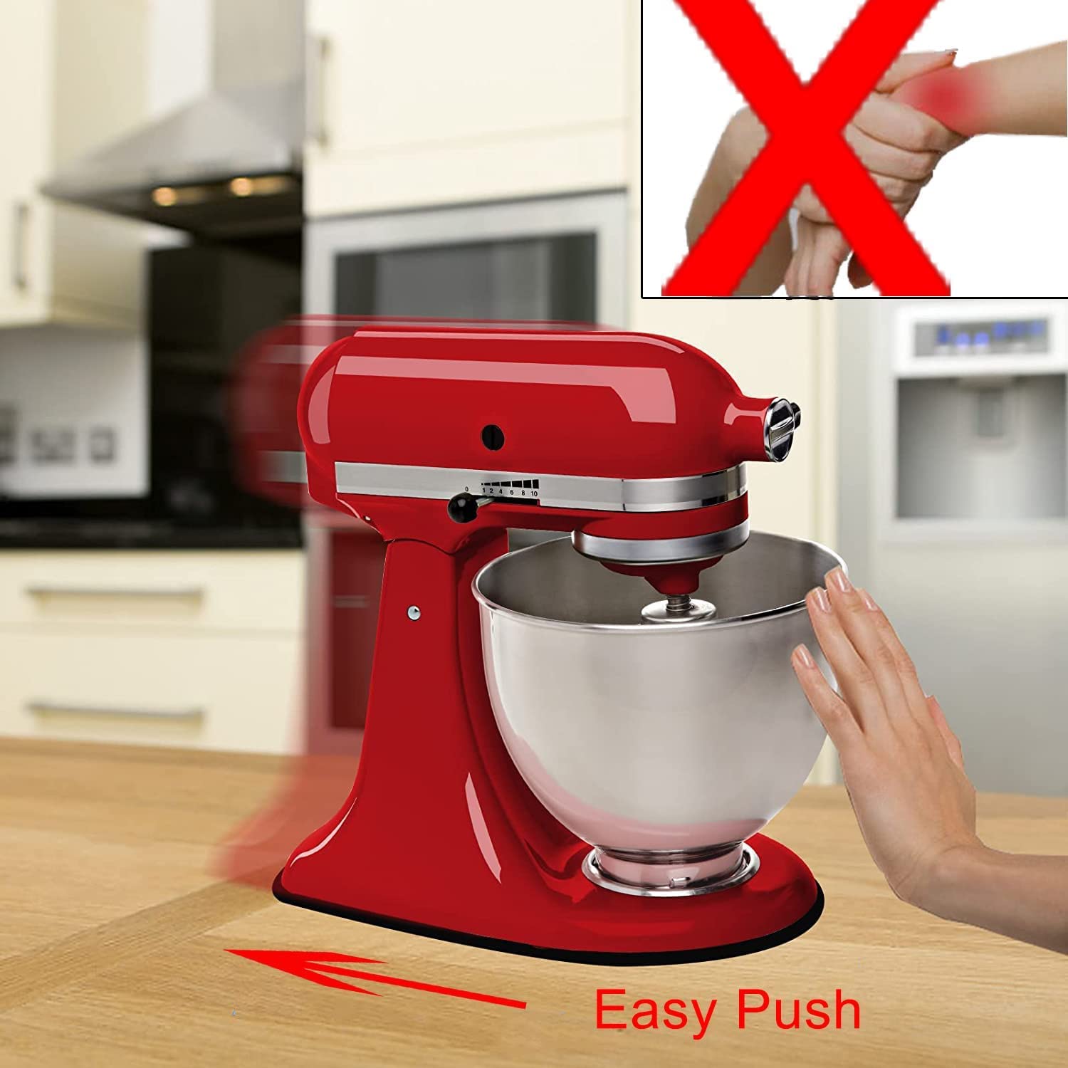 KitchenAid Mixer Slider Mat with 2 Black Accessories for 4.5-5 Qt Tilt-Head Stand Mixer - Perfect for Baking & Cooking