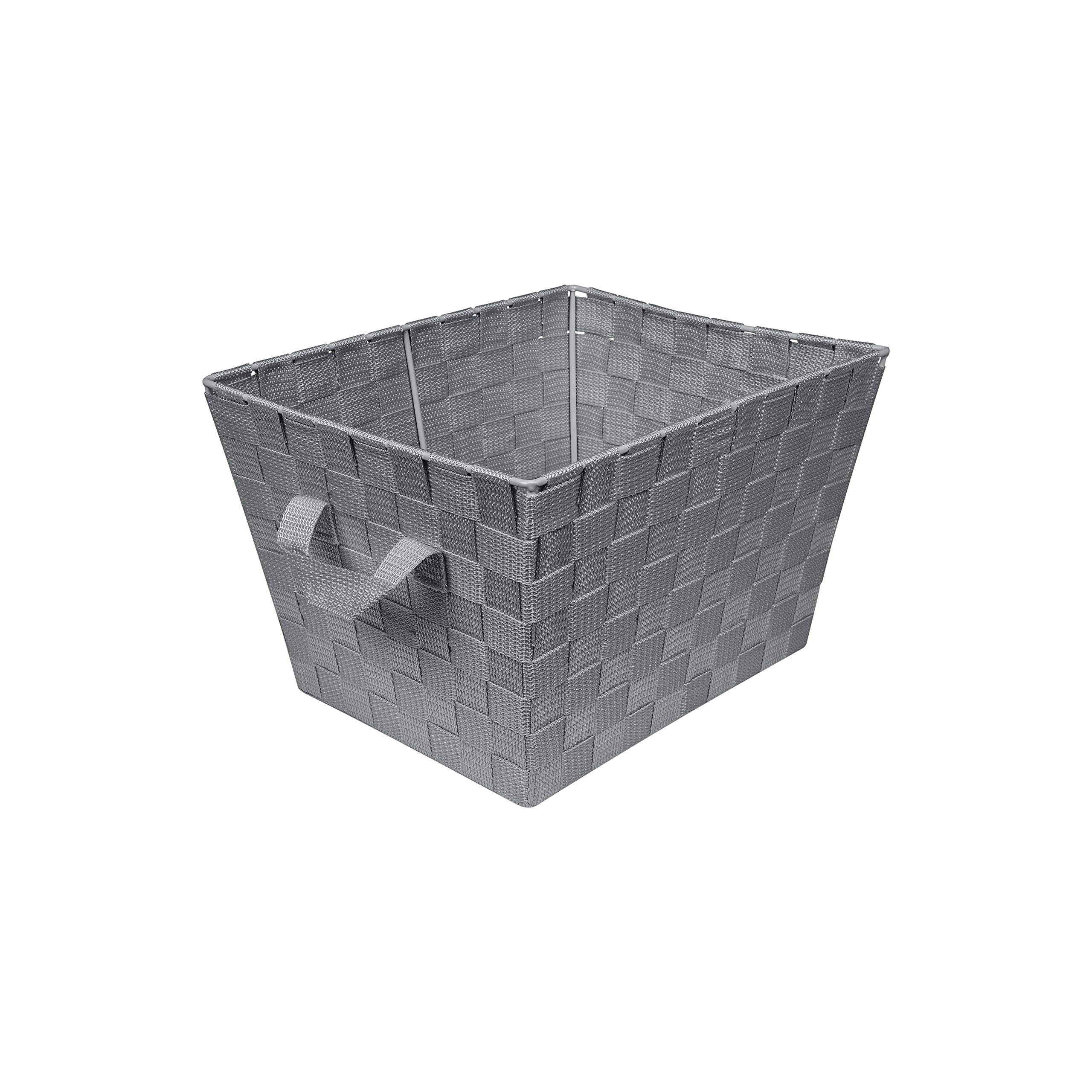 Medium Woven Storage Tote Basket - 2 Handles for Bedroom, Bathroom & Nursery Organization