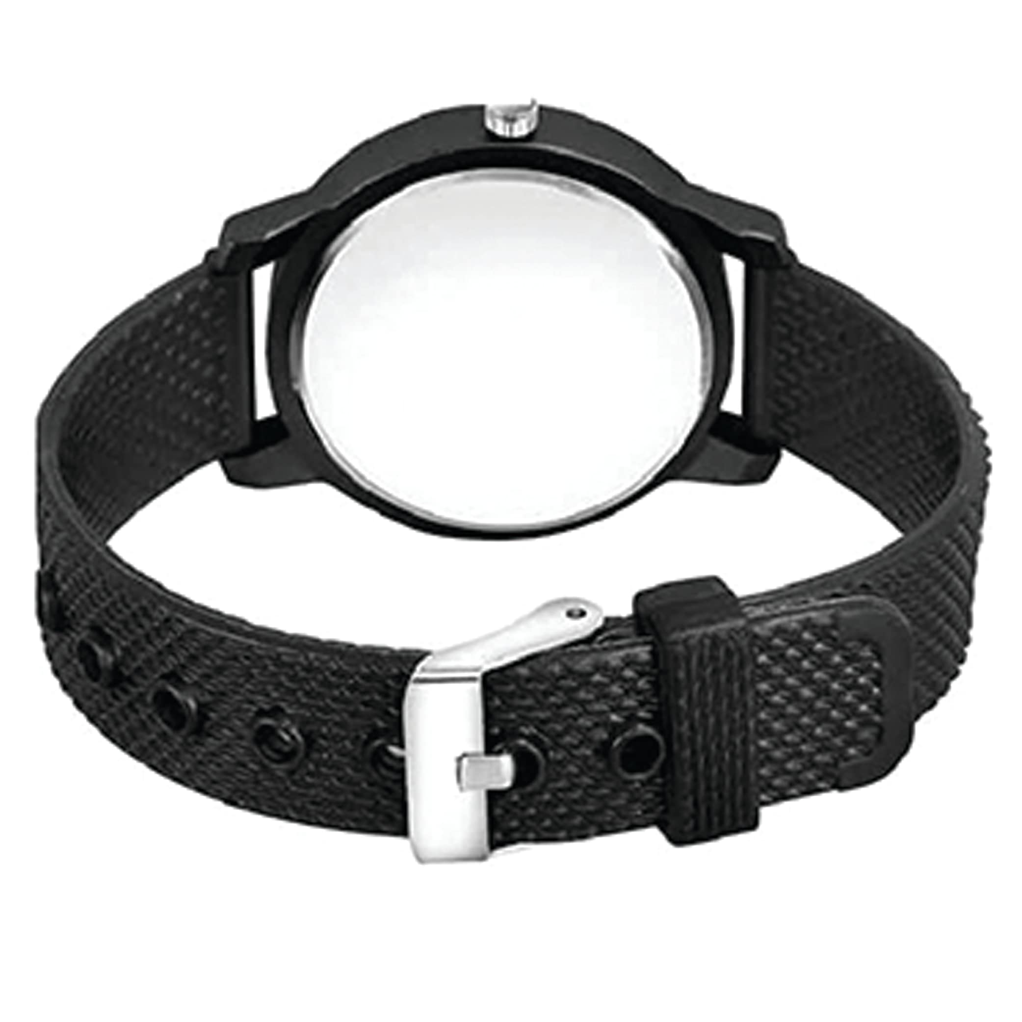 BTS Army Logo AROA Women's Black Metal Rubber Strap Analog Watch with Black Dial - Stylish Fashion Watch for Girls, Perfect for K-Pop Fans, Concerts, and Everyday Wear