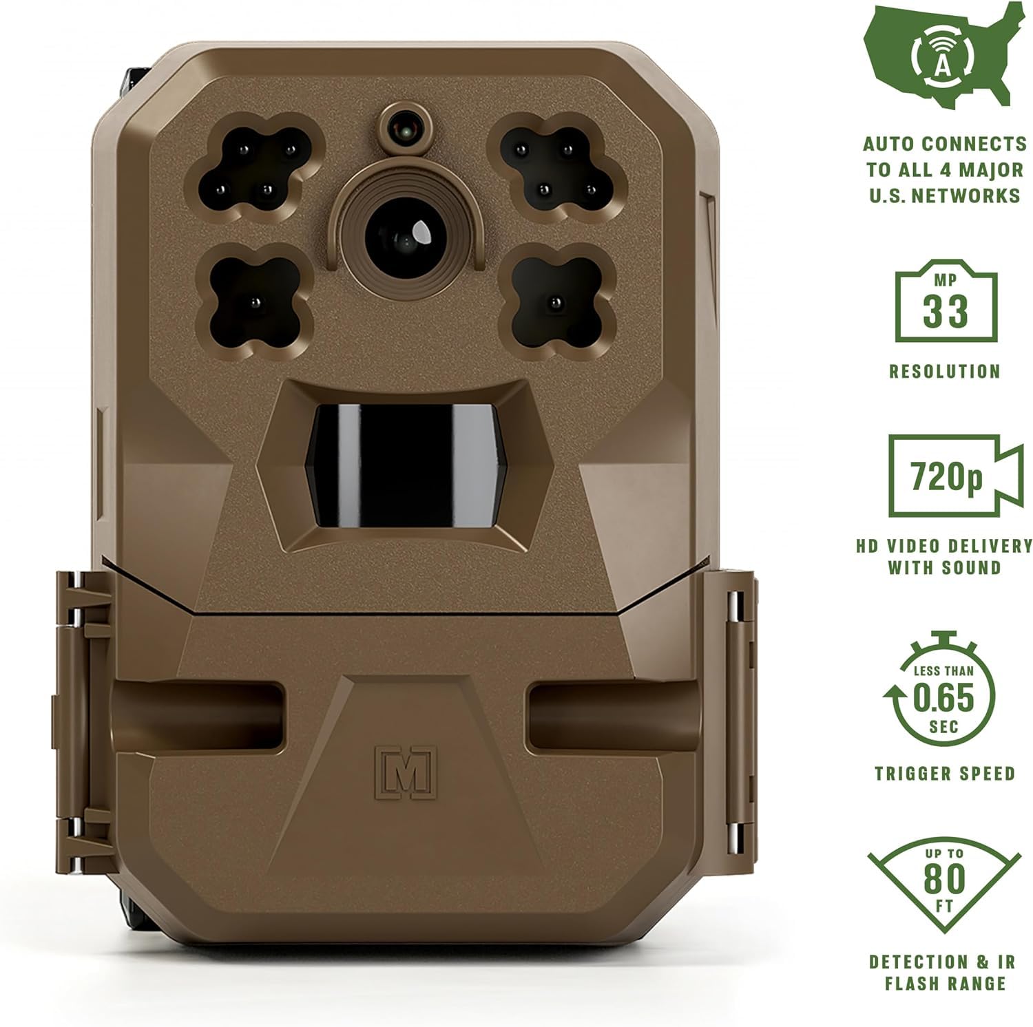Moultrie Edge Cellular Trail Camera - Rechargeable Lithium-Ion Battery, Auto Connect, Nationwide Coverage, 720p HD Video with Audio, Cloud Storage, Weatherproof - Ideal for Wildlife Monitoring, Hunting, and Outdoor Security Surveillance