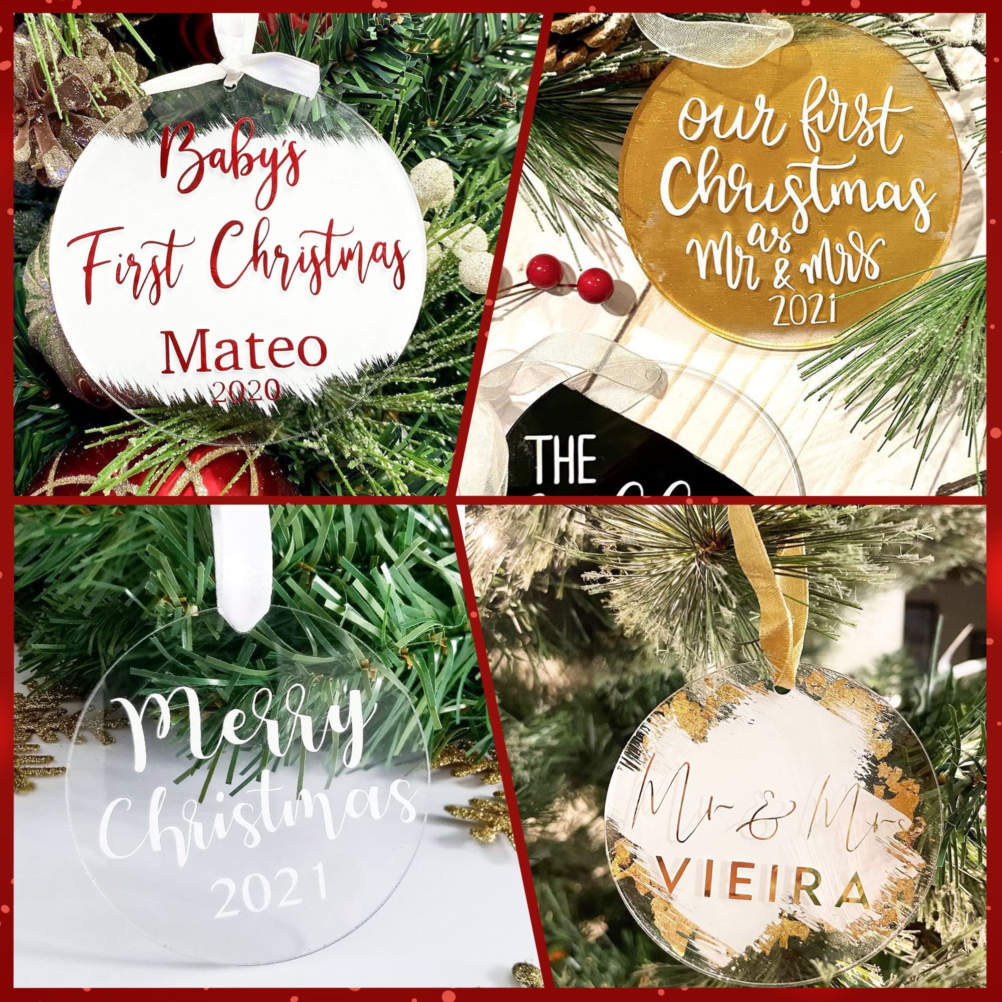 30 Pack 2.5 Inch Clear Acrylic Keychain Blanks for Vinyl - Round DIY Craft Ornament Discs with Hole - Perfect for Custom Keychains, Christmas Decorations & Handmade Gifts (Ideal for Cricut, Silhouette & Craft Projects)