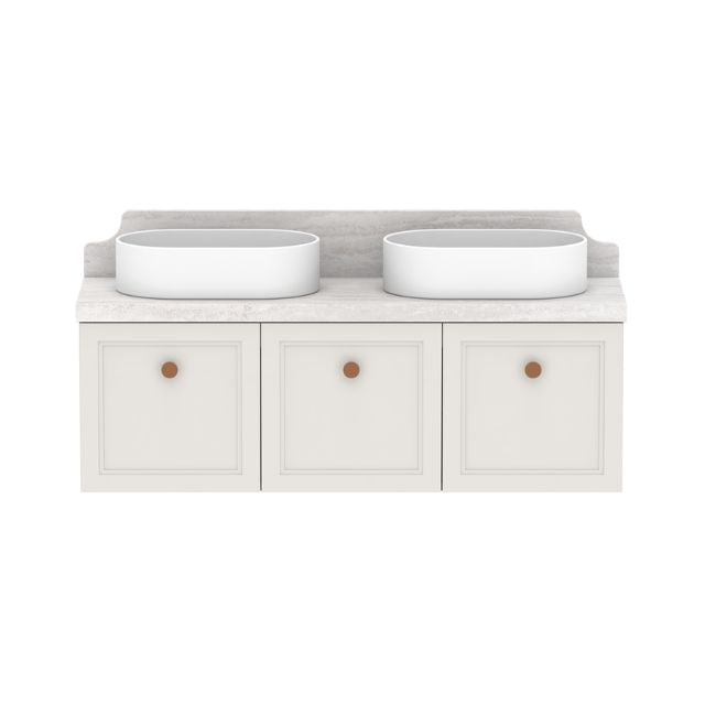 Premium ADP Mabel Wall Hung Vanity with Cherry Pie Solid Surface Benchtop - Modern Bathroom Sink Cabinet for Small Spaces & Ensuite Designs
