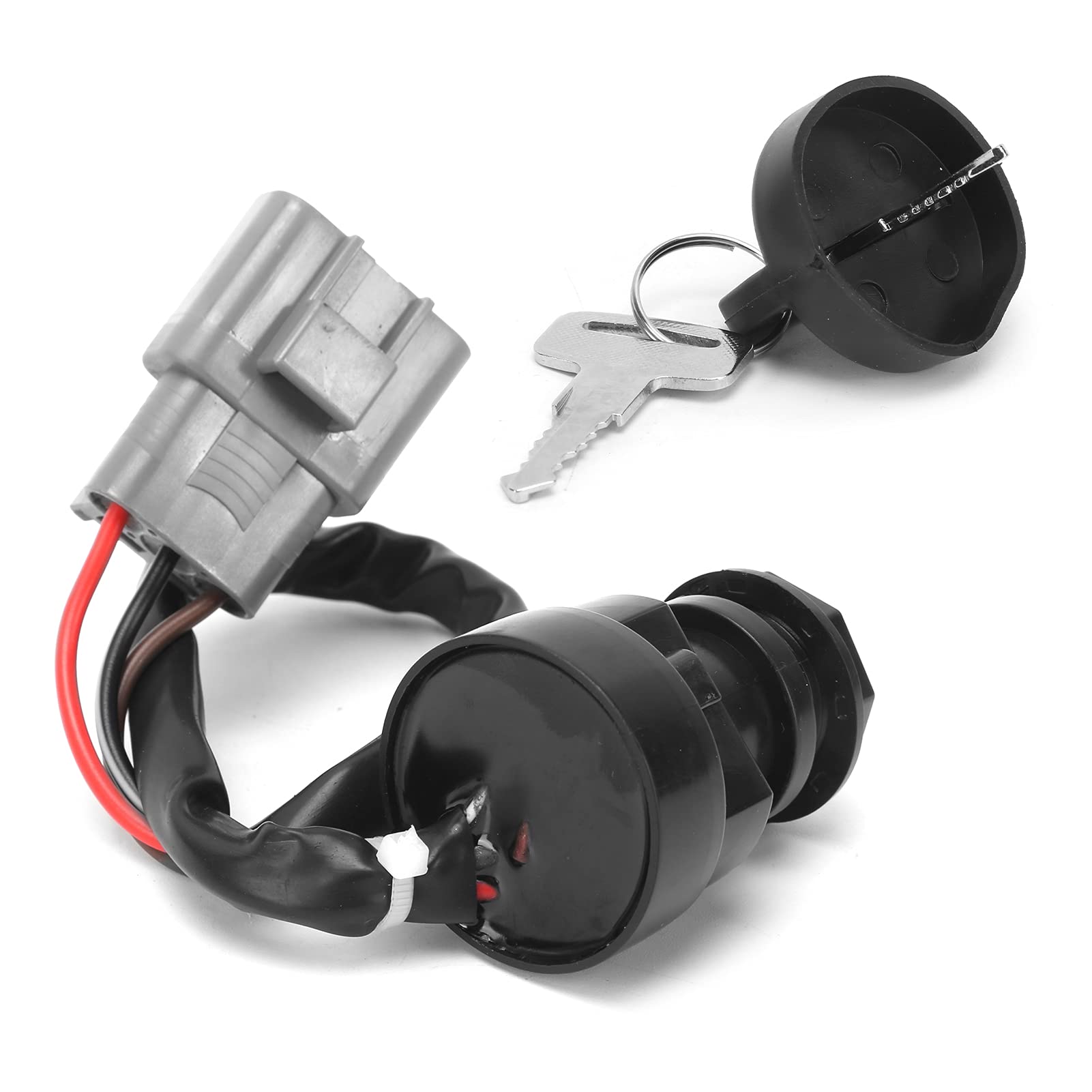 Ignition Key Switch with 2 Keys - 3 Wire Motorcycle Ignition Lock Cylinder Compatible with Yamaha YFM400 4x4 ATV (2009-2012) - Perfect for ATV, UTV & Off-Road Vehicle Accessories
