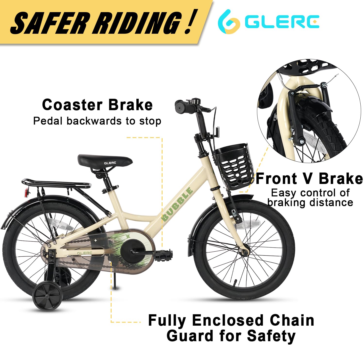 Fantasy 12 14 16 18 20 Inch Kids Bicycle for Boys & Girls Ages 2-14 - Adjustable Training Wheels, LED Headlight & Water Bottle Holder - Multiple Color Options - Perfect for Neighborhood Rides, Park Adventures & Learning to Bike