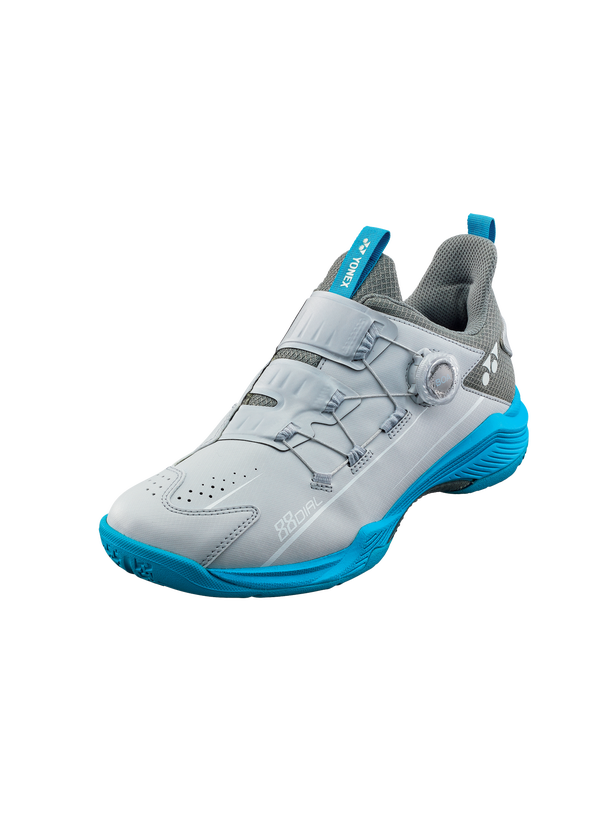 Yonex Power Cushion 88 Dial 2 Unisex Badminton Shoes - Turquoise/Gray - Lightweight Cushioned Court Shoes for Badminton, Tennis & Indoor Sports - Perfect for Competitive Play & Training