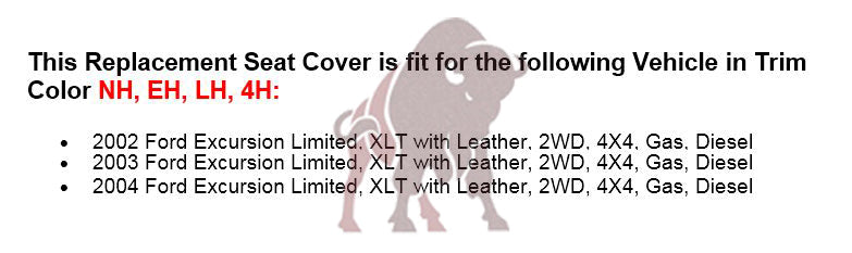 2002-2005 Ford Excursion Limited Tan Leather Seat Covers - Custom Fit Front & Rear Bench - Waterproof & UV Protection for Trucks & SUVs - Perfect for Road Trips, Camping & Off-Road Adventures