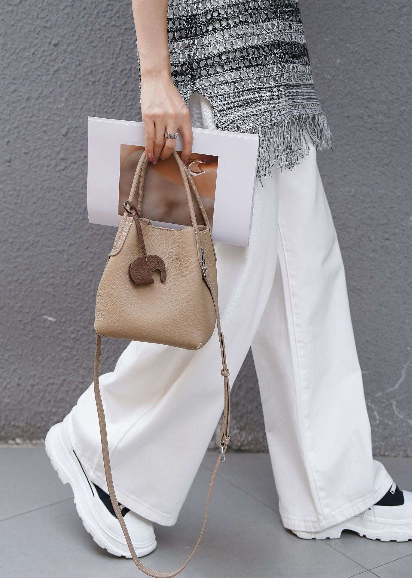 Mini Leather Bucket Bag for Women - Stylish Crossbody Purse with Adjustable Strap - Perfect for Travel, Shopping & Everyday Use