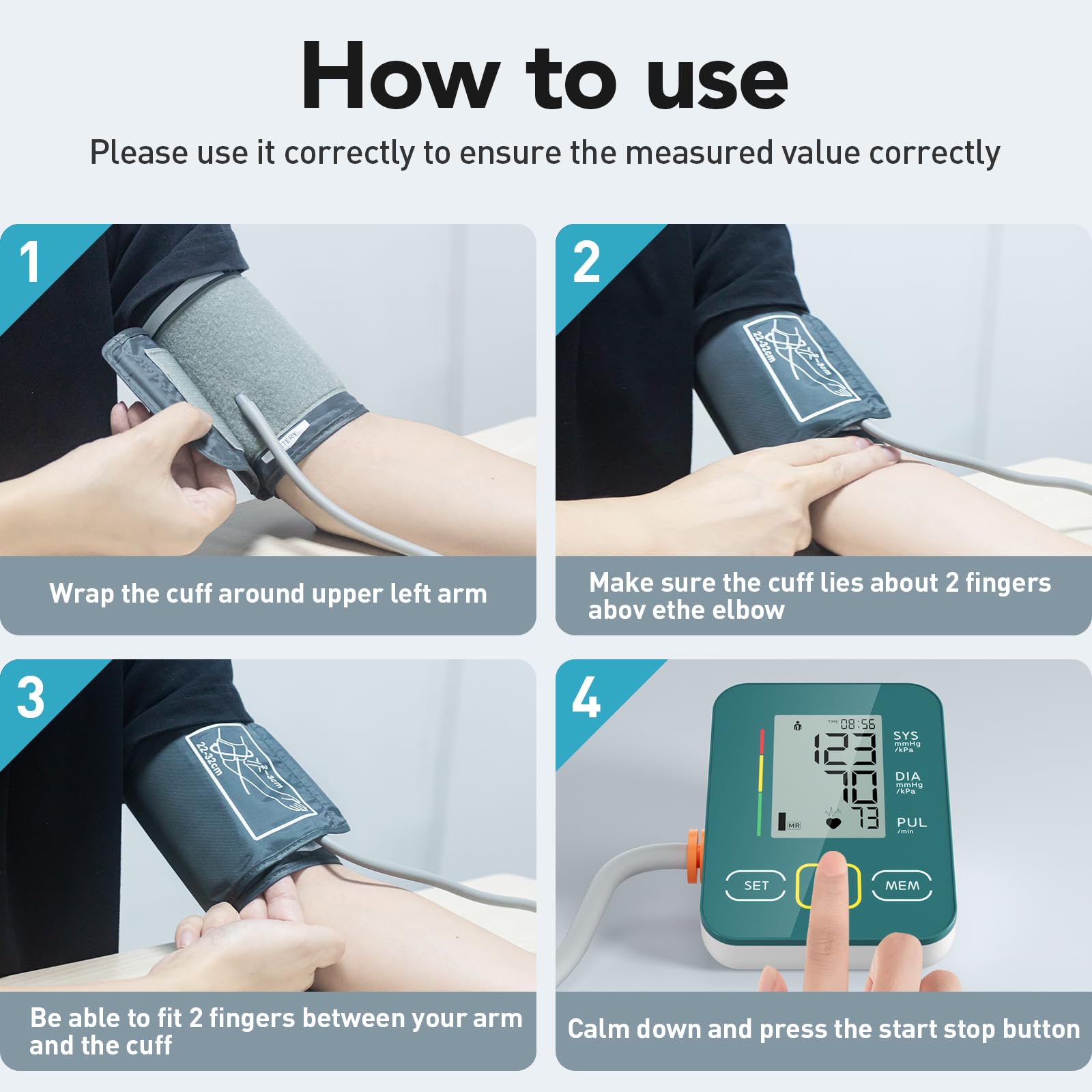 Maguja Automatic Upper Arm Blood Pressure Monitor - Digital BP Machine with Adjustable Cuff for Home Use - Track Hypertension & Heart Health (Ideal for Seniors, Athletes & Health-Conscious Users)