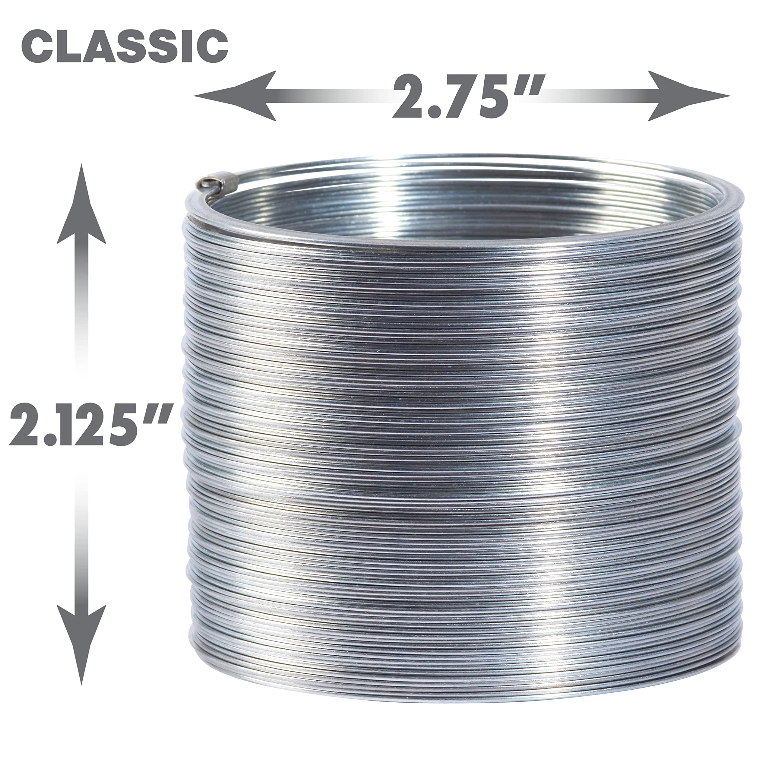 Original Slinky® Brand Fidget Toy Pack - 1 Giant, 1 Classic & 1 Junior Metal Spring Toys for Kids Ages 5+ | Stress Relief, STEM Learning & Fun Walking Spring Toys | Great for Classrooms, Playtime & Sensory Play (Amazon Exclusive by Just Play)