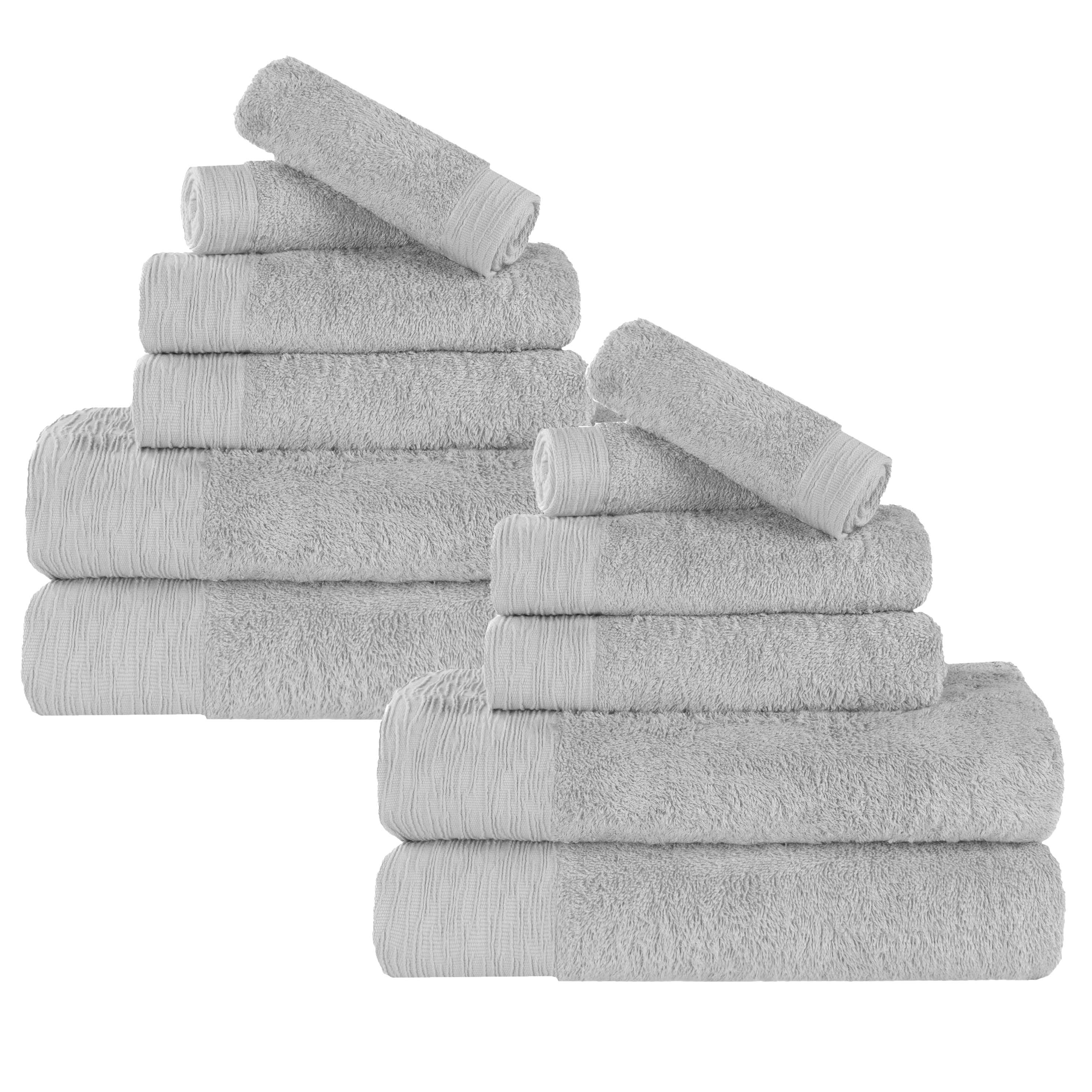 Premium 12-Piece Bamboo Rayon Towel Set - Ultra Soft, Eco-Friendly & Absorbent - Perfect for Bath, Spa, Gym & Luxury Home Use
