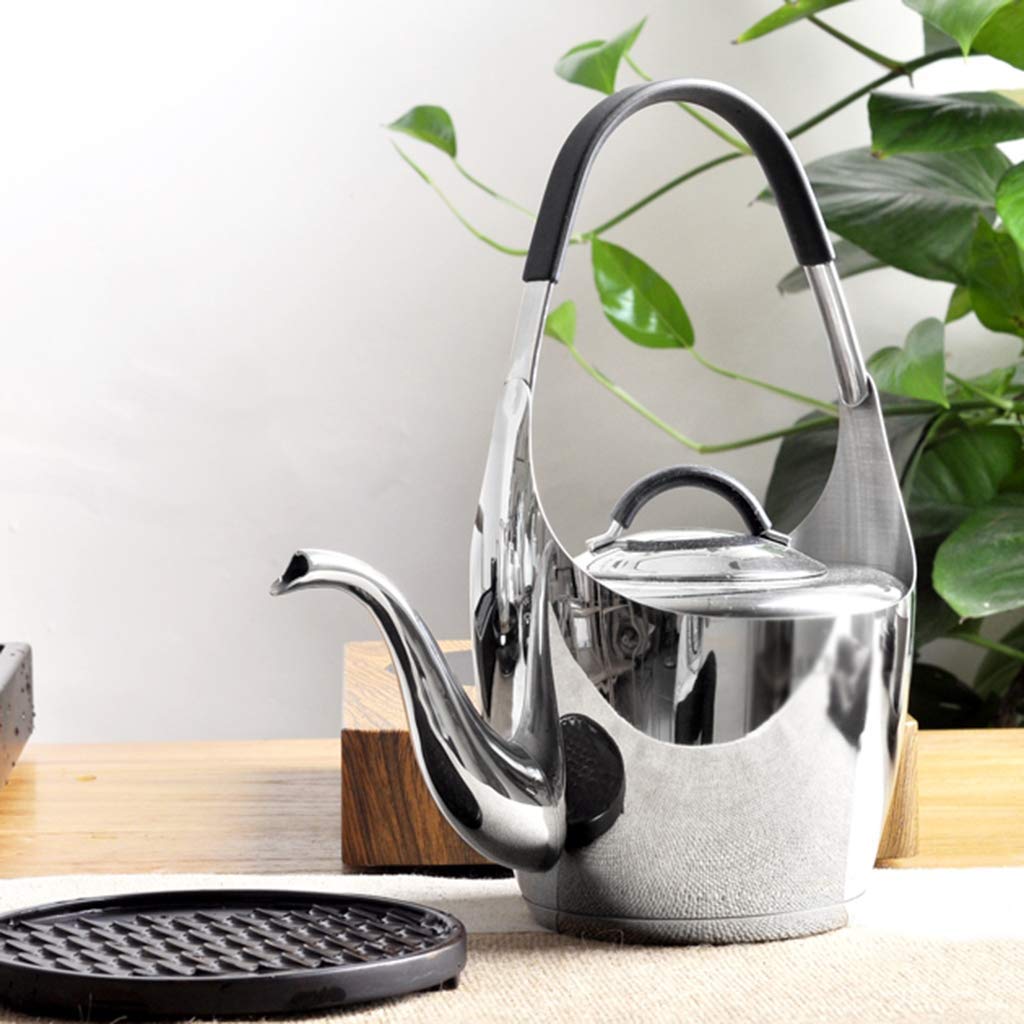 Premium Stainless Steel Whistling Tea Kettle with Infuser - 1L Capacity, Anti-Scald Handle & Rust-Proof for Stovetop - Perfect for Home Kitchen, Coffee & Tea Brewing, Camping & Outdoor Use