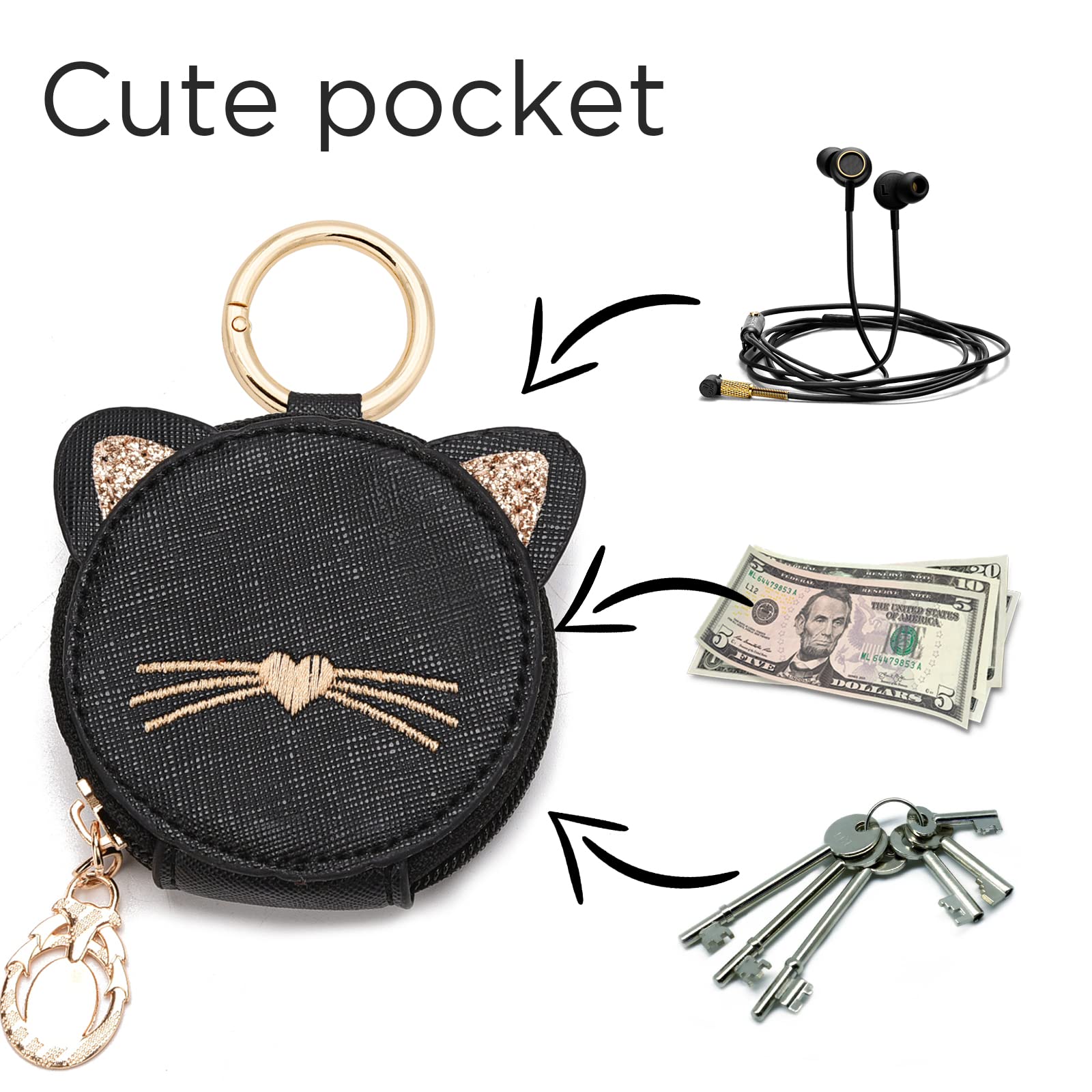 IHAYNER Women's Fashion Mini Backpack - Cute Leather Small Satchel Bag with Kitty Design | Perfect for Travel, Work, School & Daily Use