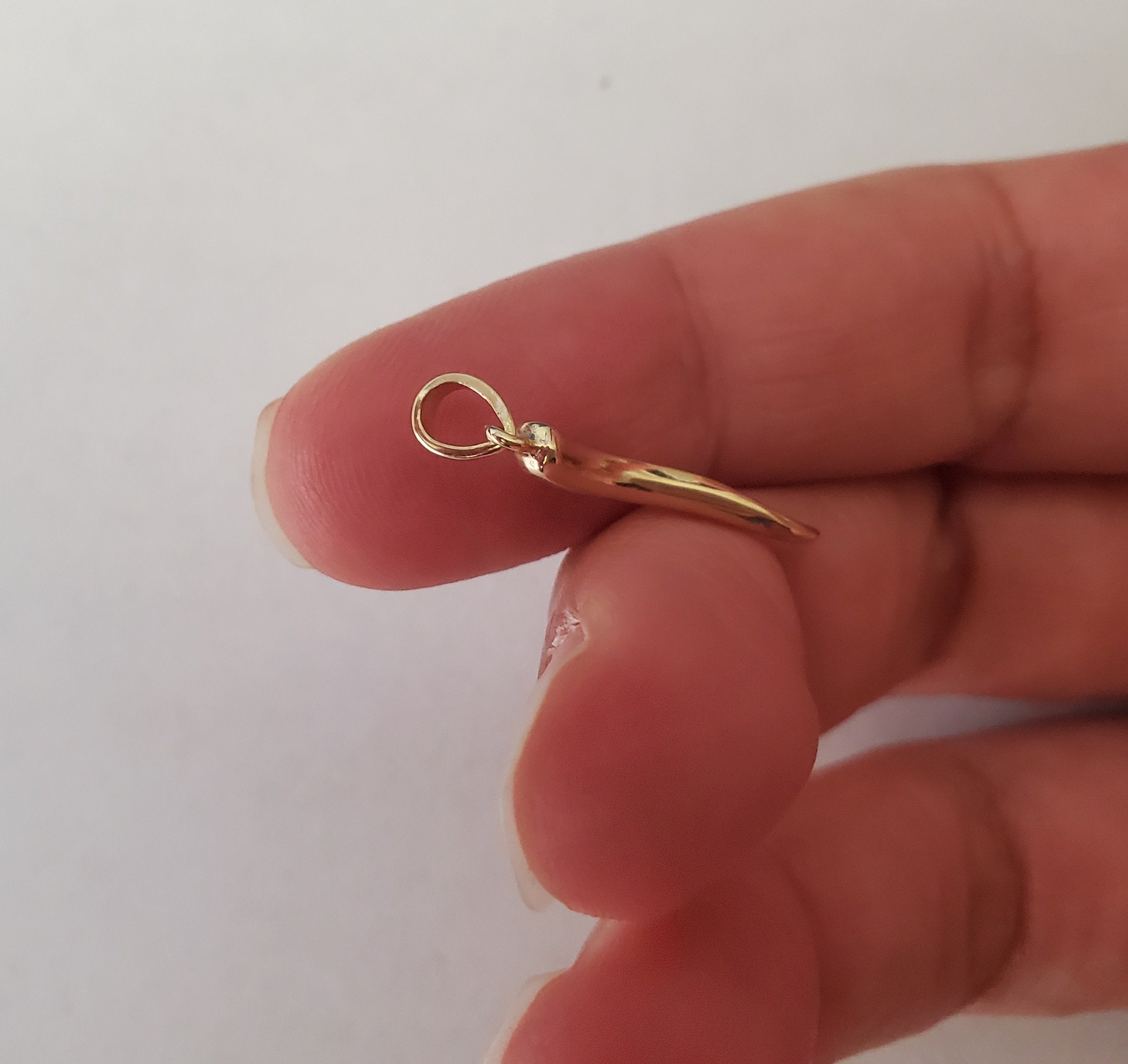 14K Yellow, Rose or White Gold Italian Horn Pendant Necklace - Lucky Charm for Protection & Good Fortune - Perfect for Gifts, Everyday Wear & Special Occasions