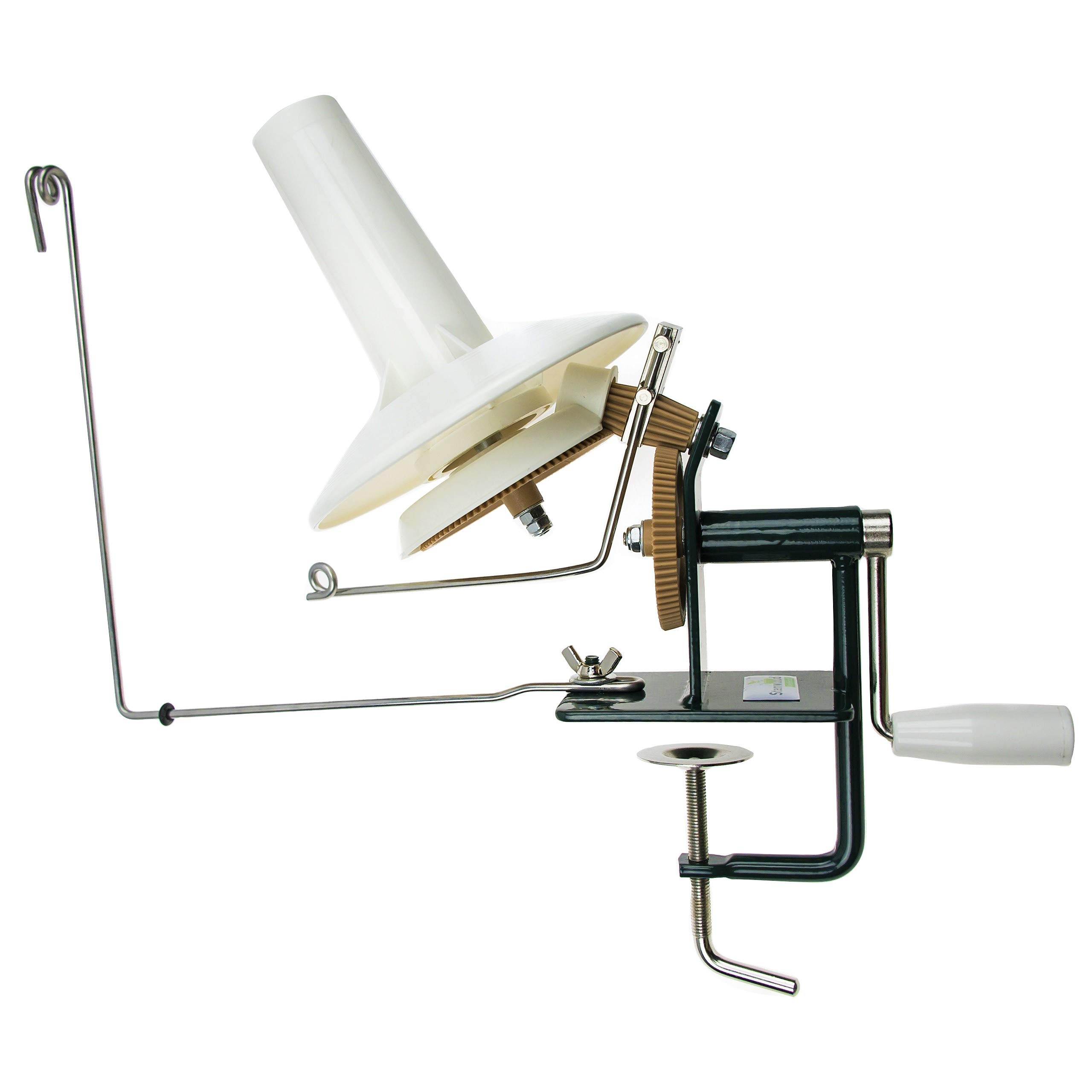 Stanwood Needlecraft Large Metal Yarn Winder for Knitting & Crocheting - 10 oz Capacity Wool Fiber String Ball Winder - Perfect for Crafting, DIY Projects & Yarn Organization