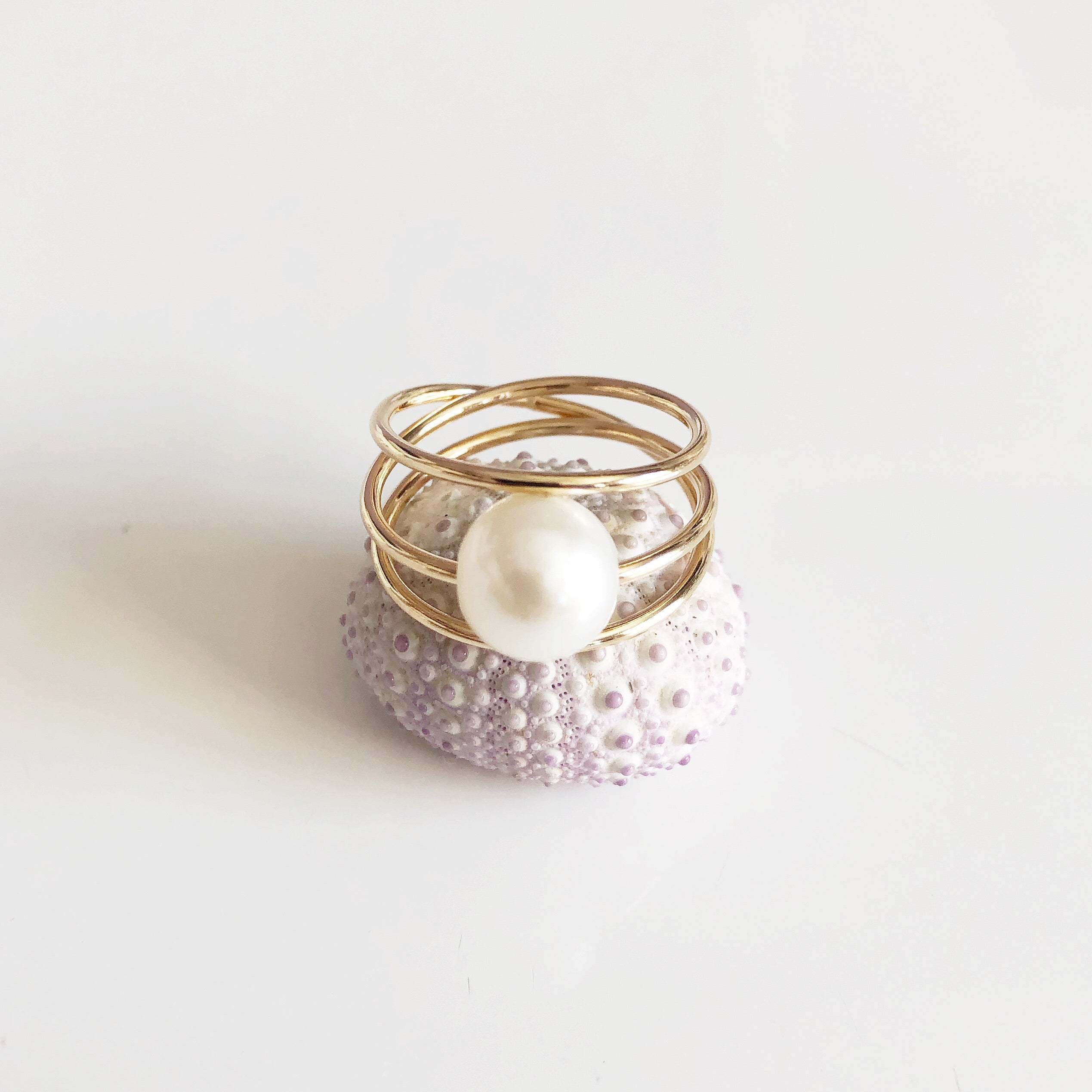 LOELA White Pearl Ring (R188) - Elegant Jewelry for Women, Perfect for Weddings, Parties & Gifts