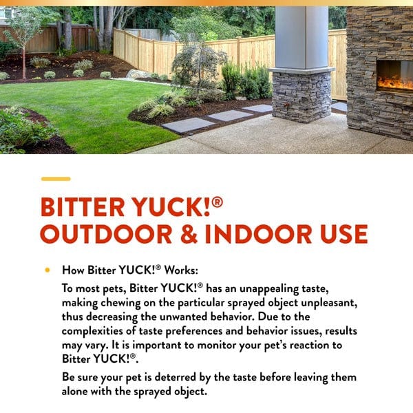 NaturVet Bitter YUCK! No Chew Spray for Cats & Dogs - Stop Pets from Chewing Furniture, Shoes & Wires | Safe Deterrent for Puppies & Kittens