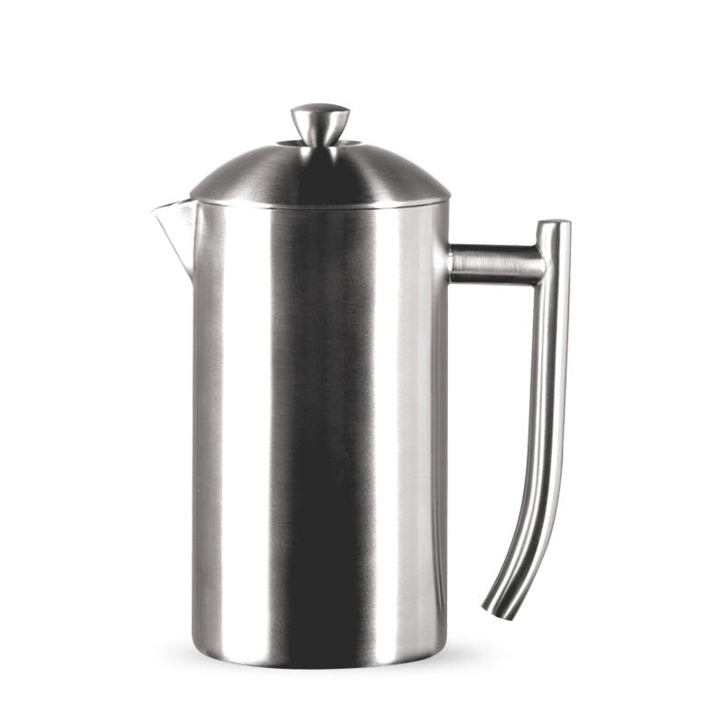 Premium Frieling Brushed Stainless Steel Insulated French Press Coffee Maker - 34oz (6 Cup) Capacity - Keeps Coffee Hot for Hours - Perfect for Home, Office & Camping Use