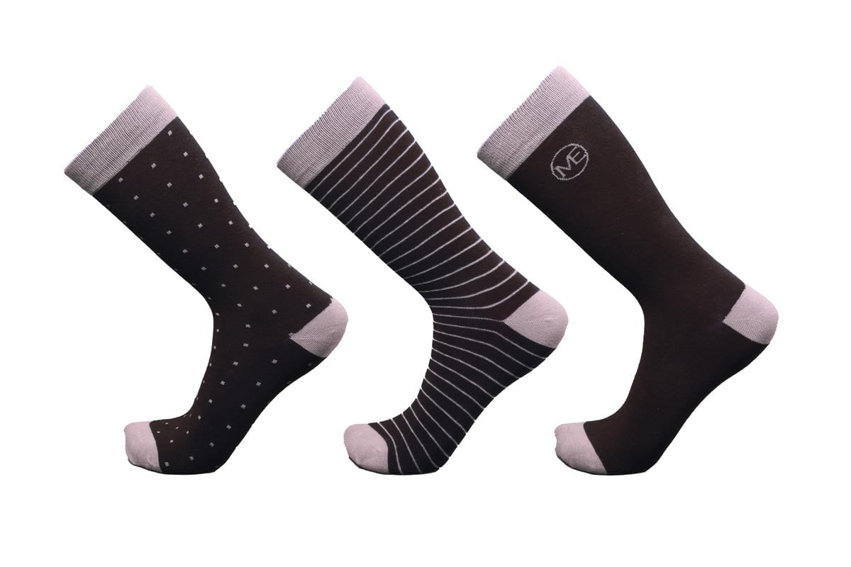 Michael Ellis Thomas BIG Dress Socks Variety 6 Pack - Extra Wide Calf & Comfort Fit - Perfect for Formal Wear, Office & Special Occasions