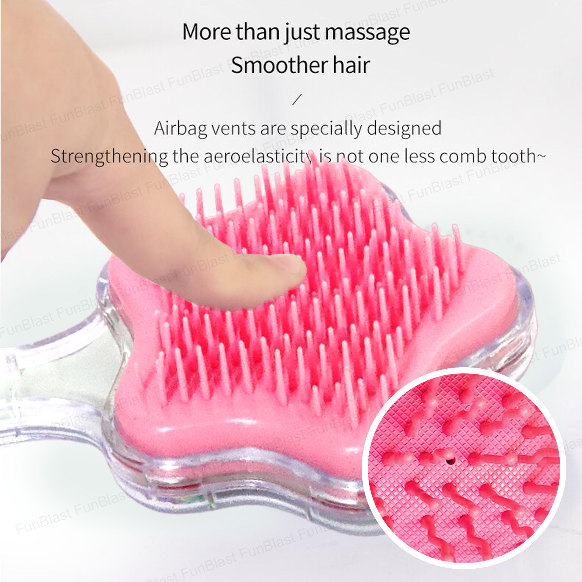 FunBlast Star Shaped Glitter Hair Brush Comb for Girls & Women – Kids Hair Styling Brush with Glitter, Novelty Hair Accessories for Parties, School & Daily Use (Random Color)