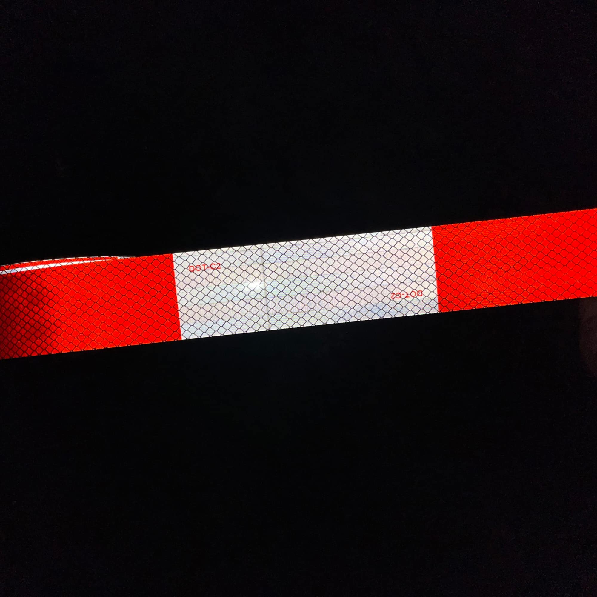SWRT DOT-C2 Red & White Reflective Tape - 2 Inch x 200 Feet Waterproof Safety Tape with Strong Adhesive for Vehicles, Trailers, Boats & Road Signs | High Visibility Warning Tape for Night Safety & Outdoor Conspicuity | Perfect for Emergency Markings, Construction Zones & Hazard Warnings