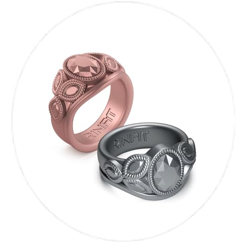Pack I - 2 Rings Oval - Matt Silver & Matt Rose Gold