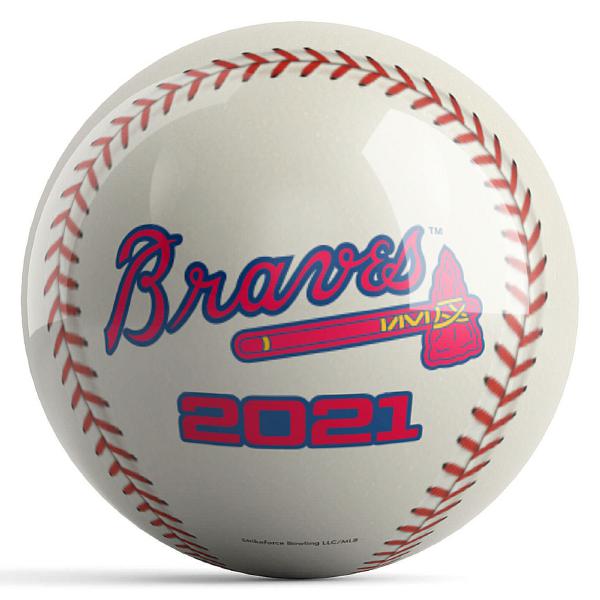 2021 World Series Champion Atlanta Braves Bowling Ball - Official MLB Licensed Collectible for Bowling Enthusiasts & Sports Fans - Perfect for League Play, Gifts, and Memorabilia Collections