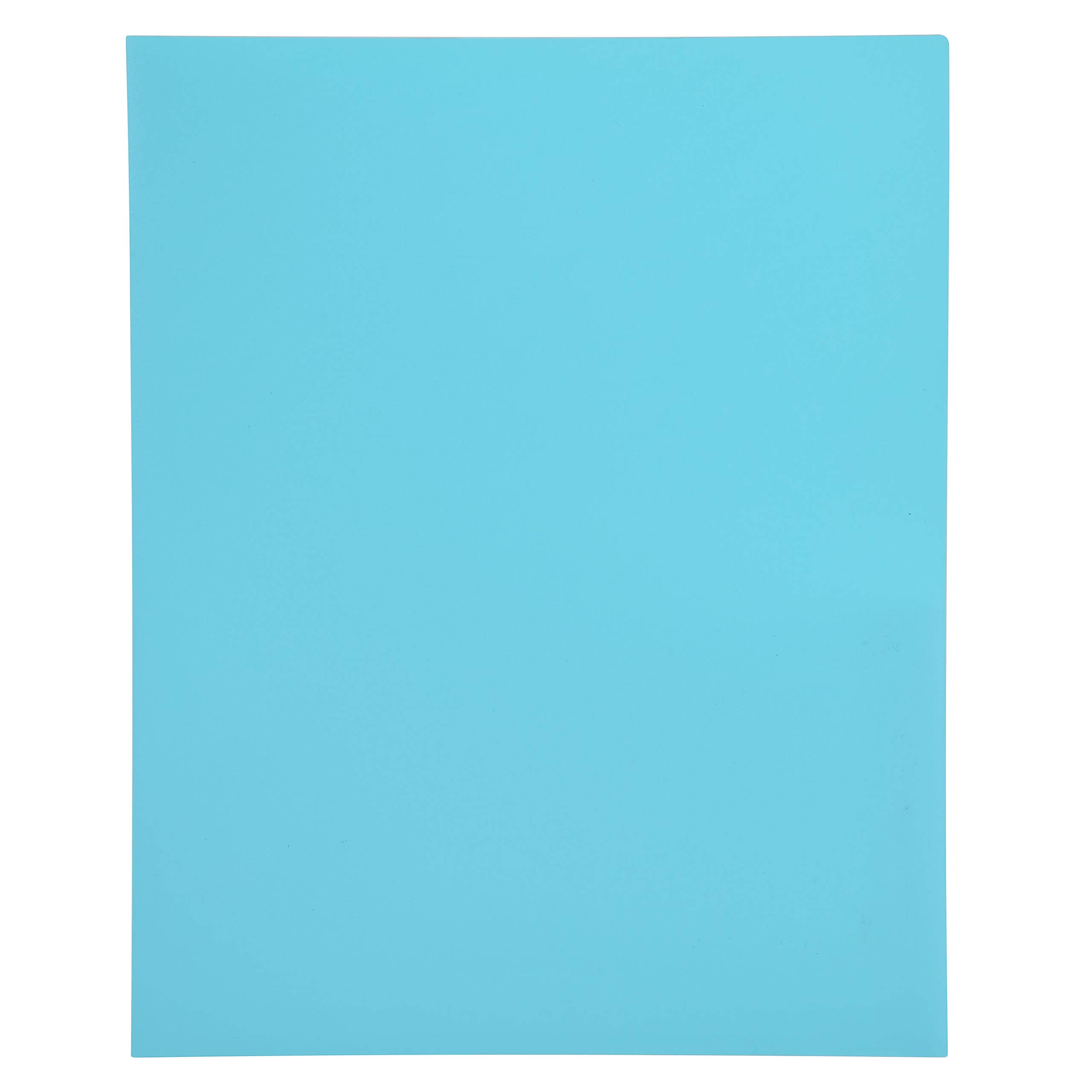 Mintra Office Poly Pocket Folders - 8 Pack Teal Blue Plastic Document Holders for School, Business & Organization - Perfect for Filing, Presentations & Paper Storage