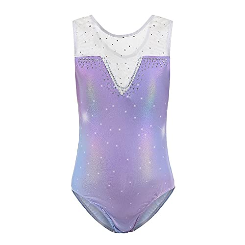 Glitterstar Sparkle Sleeveless Gymnastics Leotard for Girls - Shiny Dance Leotard One Piece Ballet Wear | Perfect for Ballet, Gymnastics, Dance Competitions & Recitals