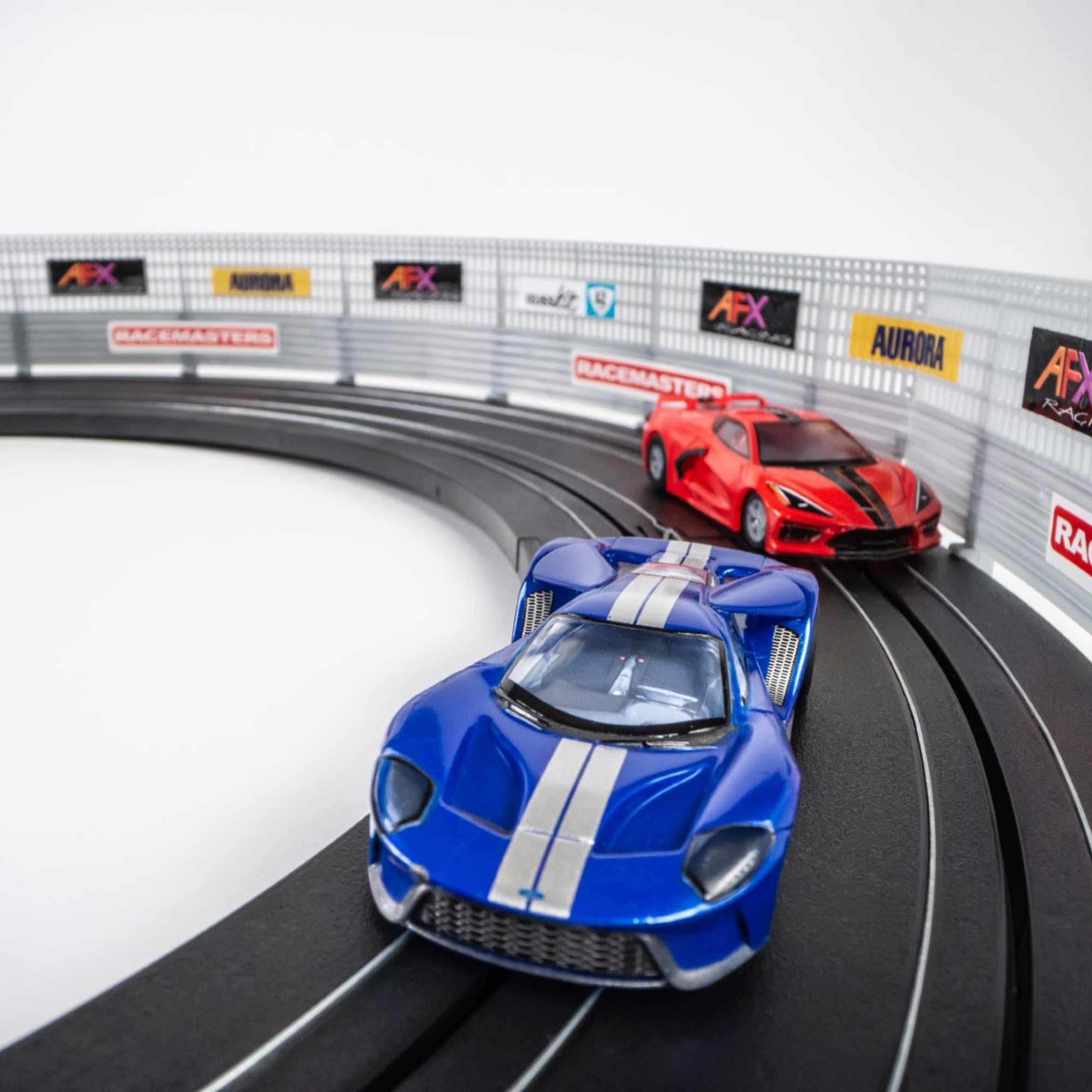 AFX/Racemasters Super Cars 15ft Track Mega G+ Chassis HO Slot Racing Set - Tri-Pack AFX22032 for Kids & Adults | Perfect for Home Racing, Birthday Gifts & Family Game Nights