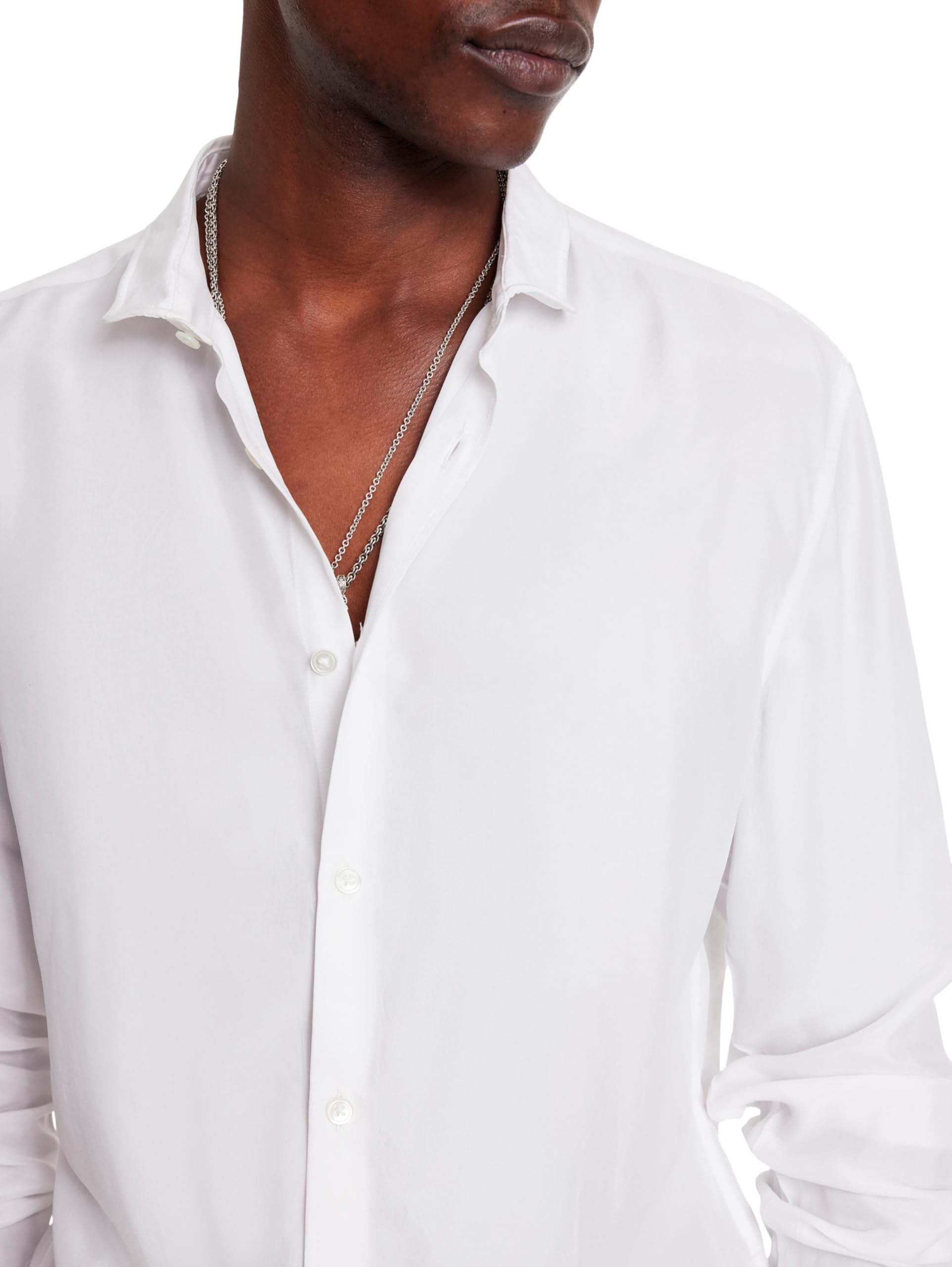 John Varvatos Men's Orchard Button-Down Shirt - Casual Slim Fit Long Sleeve Dress Shirt for Work, Date Night & Business Meetings
