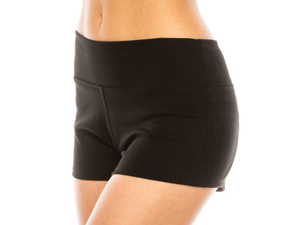 LA12ST Women's Workout Yoga Shorts - Premium Buttery Soft Stretch Athletic Shorts for Running, Dance, Volleyball & Gym - High Waisted Activewear for Yoga, Pilates & Fitness Training