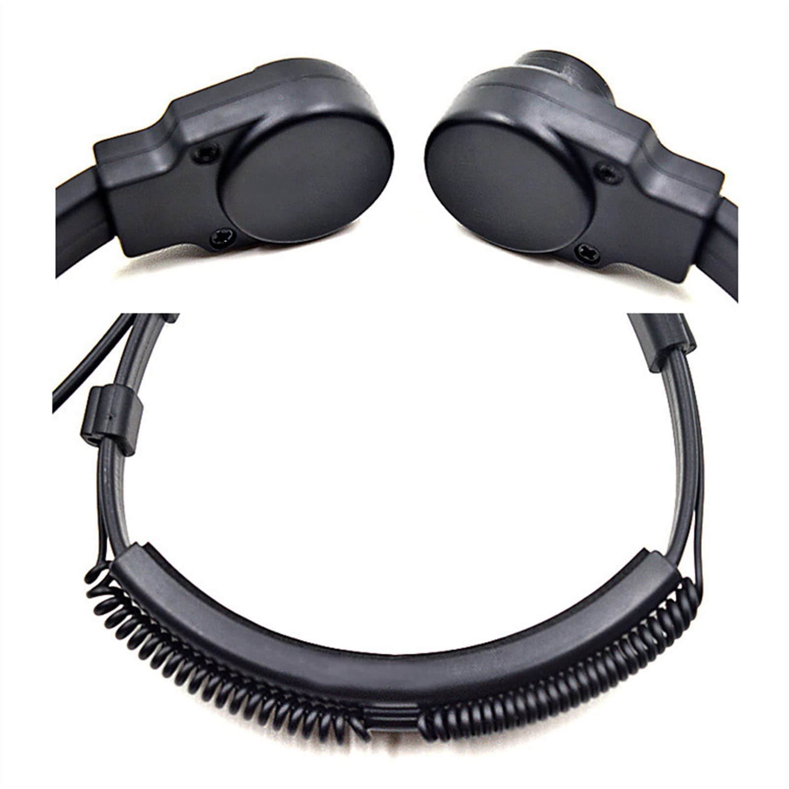 ARSMI Throat Microphone Headset with Air Tube Earpiece - Compatible with Motorola Walkie Talkie Radios & Two-Way Radios | Perfect for Security Guards, Construction Workers & Outdoor Adventures
