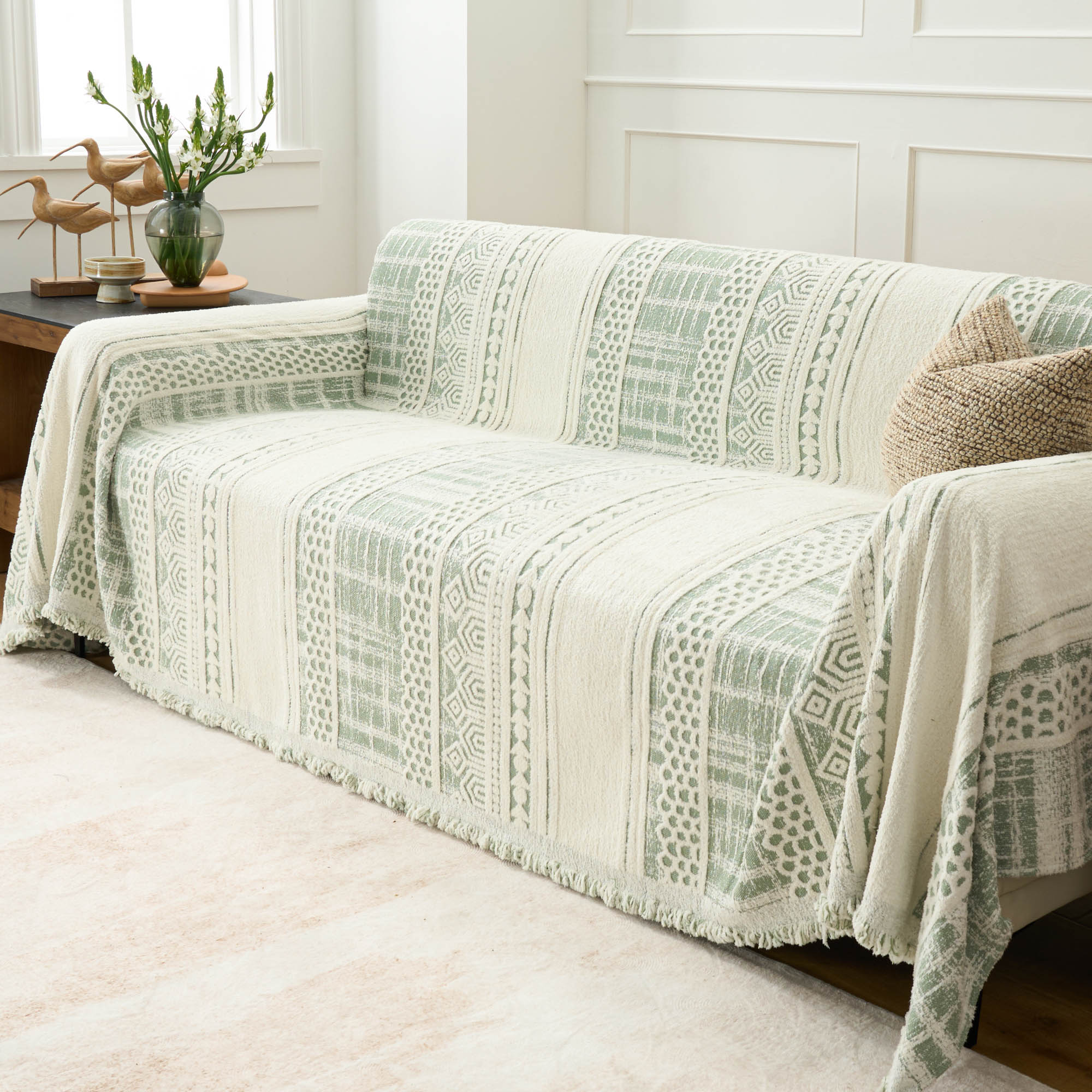 Pet Friendly Urban Tribal Sofa Cover - Stylish & Durable Couch Protector for Dogs & Cats - Perfect for Living Room, Bedroom & Home Decor