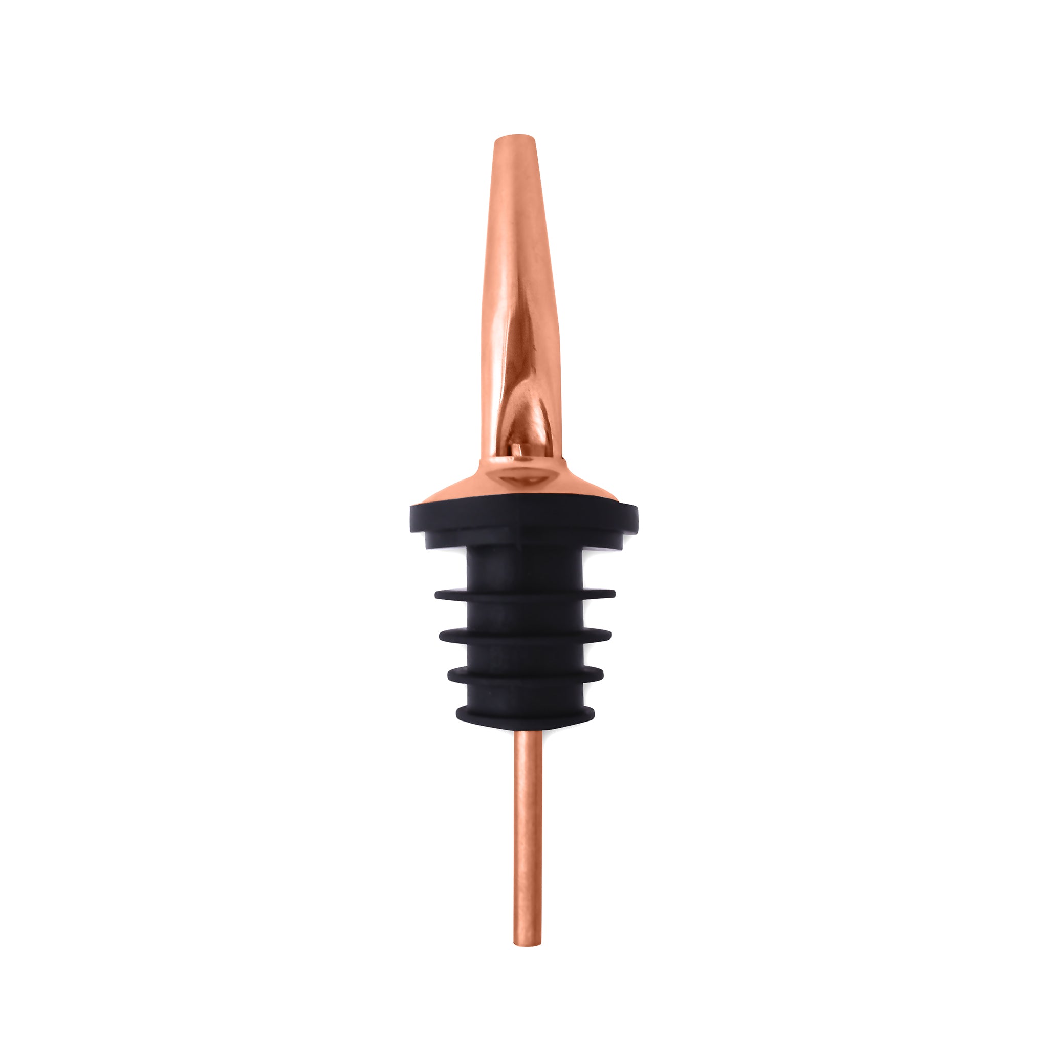 Premium Copper Plated Speed Pourers - Set of 4 - Fast & Drip-Free Liquor Bottle Pour Spouts for Bars, Cocktails & Home Entertaining