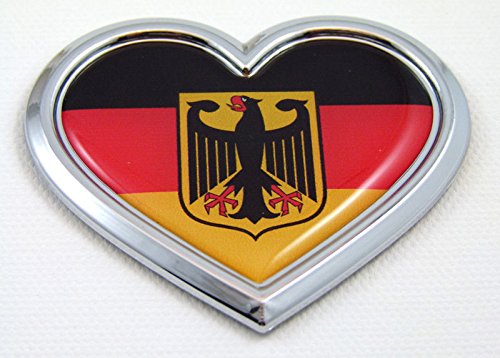 Germany Flag 3D Car Emblem - Chrome Sticker for Bumper & Decoration