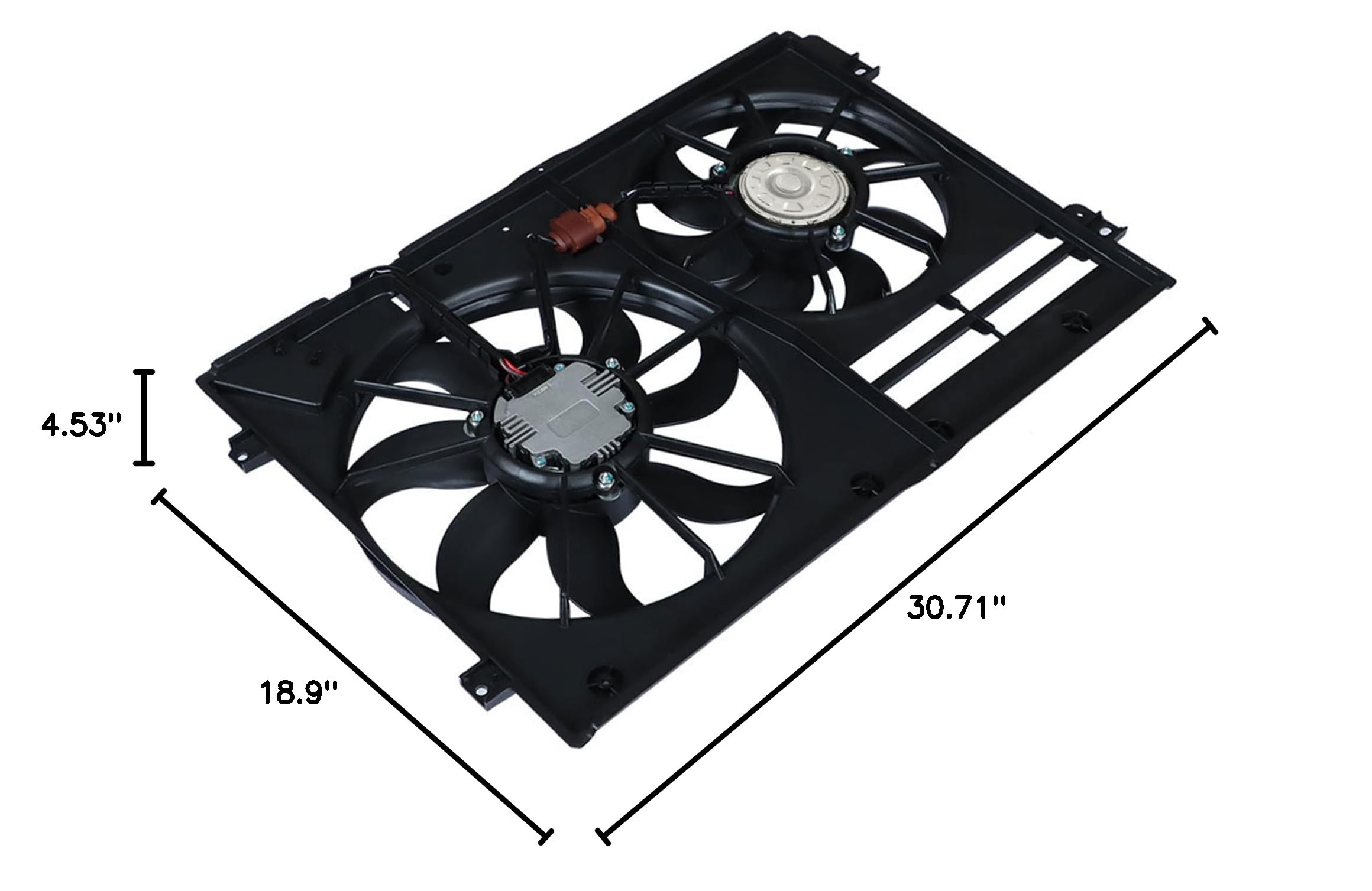 VW3115113 Radiator Cooling Fan Replacement for 2005-2008 VW Jetta & 2006-2012 VW Passat - High Performance Auto Cooling System Part for Engine Overheating Prevention