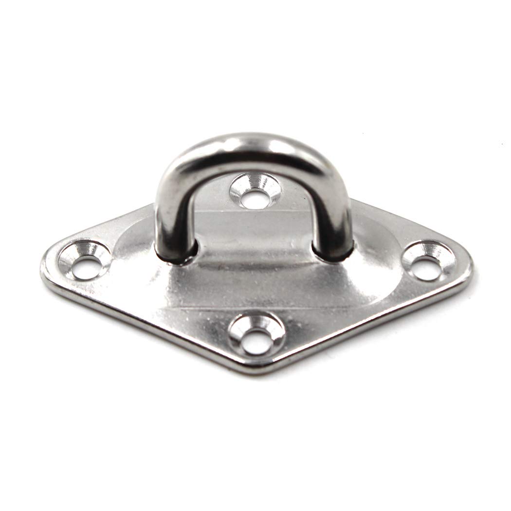 Stainless Steel M6 Ceiling Hook - Heavy Duty Wall Mount for Hanging (Pack of 6) - Garage & Garden Use