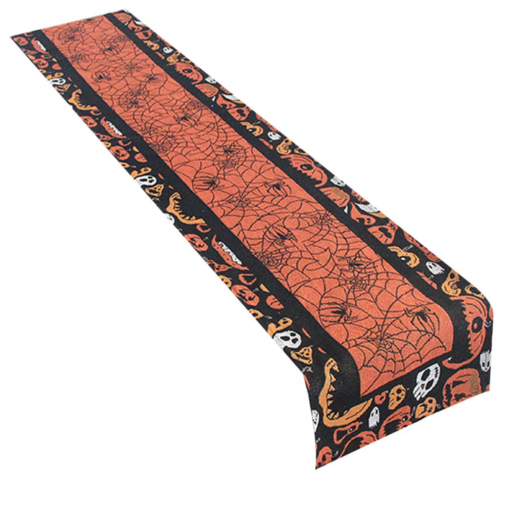 Spider Web Halloween Table Runner - Hemoton Premium Halloween Table Decoration for Parties, Dining & Holiday Home Decor