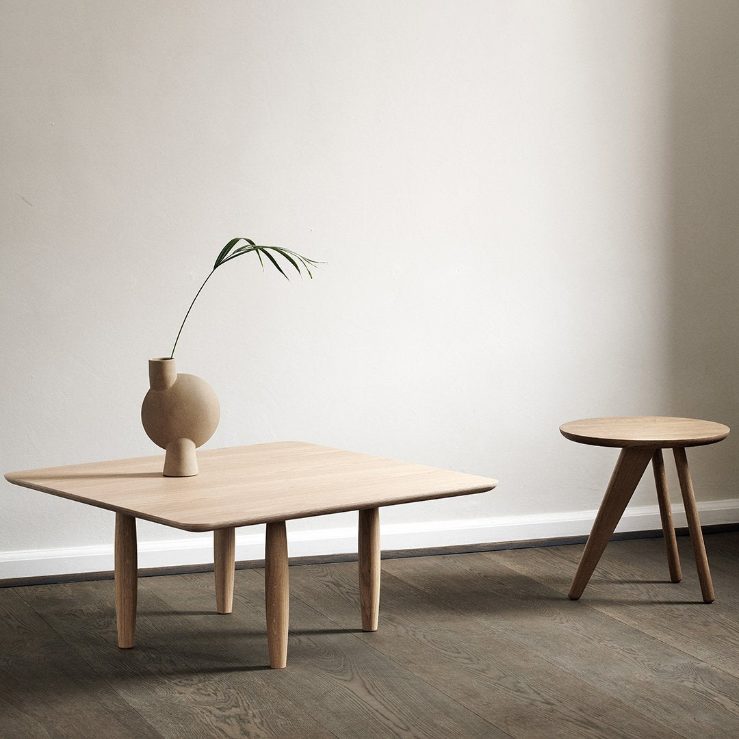 Hansen Hyldahl Fin Side Table by Norr11 - Modern Scandinavian End Table for Living Room, Bedroom & Office - Stylish & Functional Home Decor