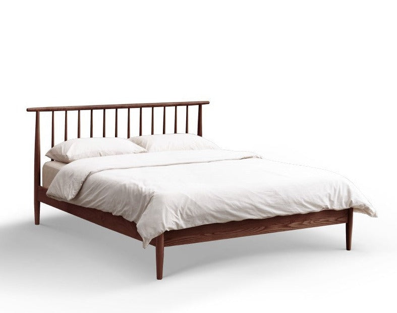 Solid Oak & Beech Wood Windsor Bed - Handcrafted Classic Wooden Bed Frame for Bedroom - Perfect for Master Bedroom, Guest Room & Cozy Farmhouse Style