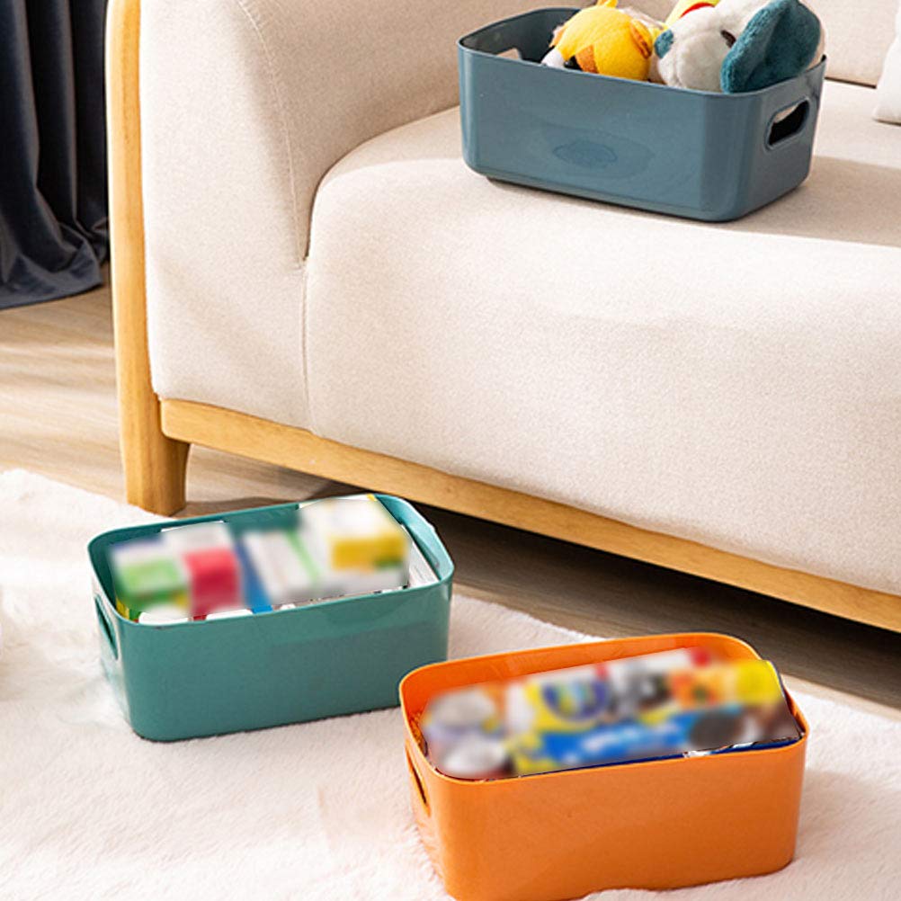 6-Piece Plastic Storage Baskets Organizer Set - Underwear, Sundries & Desk Drawer Organizer | PVC Closet & Dressing Table Storage Bins for Home & Office Organization