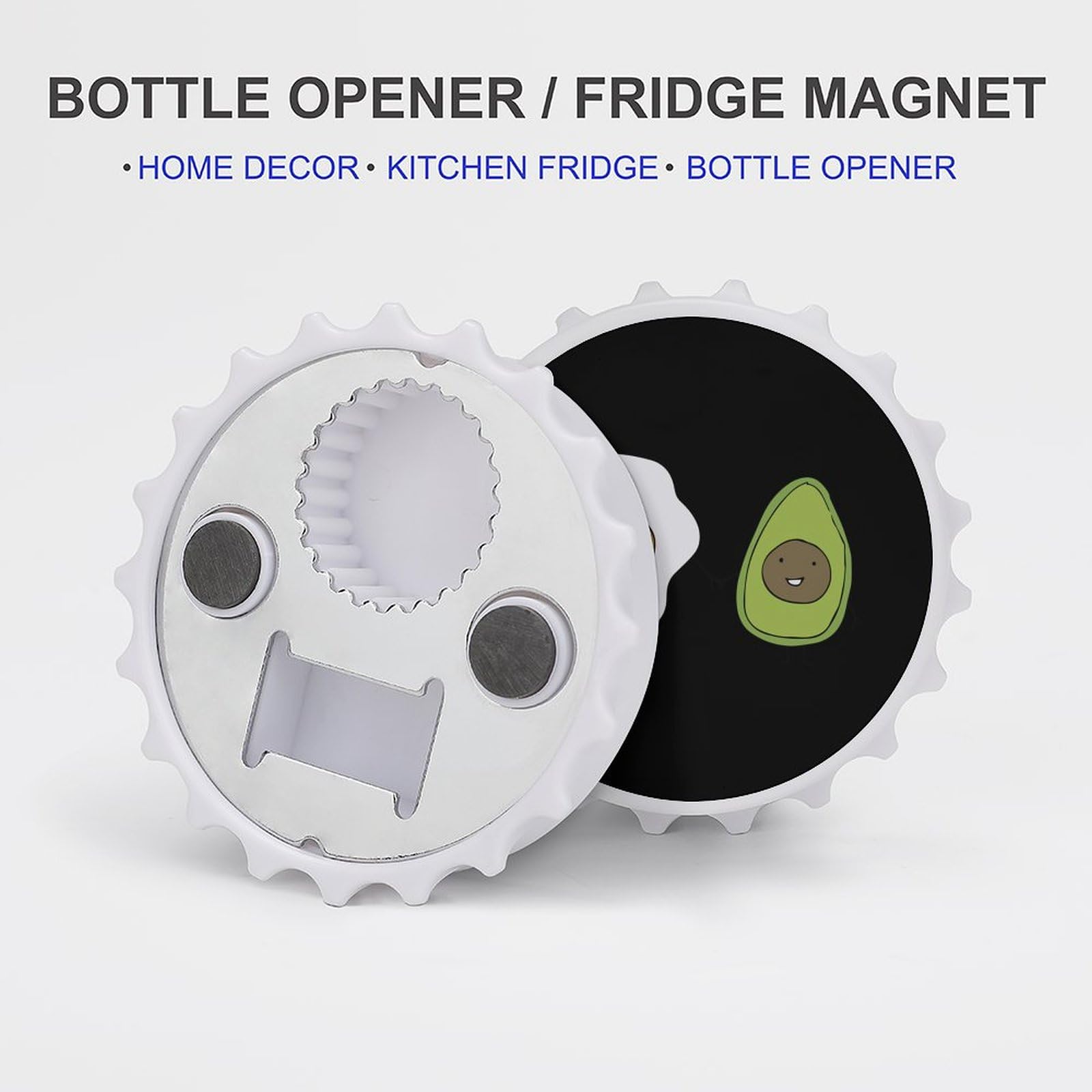 Funny Egg & Avocado Bottle Opener - 2 in 1 Refrigerator Magnet & Wall Mount Opener - Unique Kitchen Gadget Gift for Beer Lovers - Perfect for Home Bars, Parties & Fridge Decor
