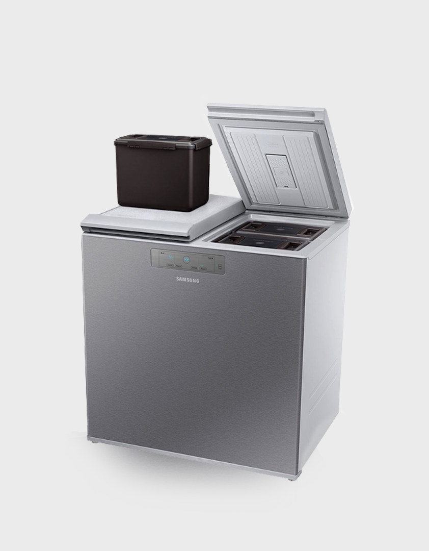 Samsung 220L Kimchi Refrigerator - 2 Door Specialty Chest Freezer, 7.6 cu.ft Silver - Perfect for Korean Food Storage & Fermentation at Home