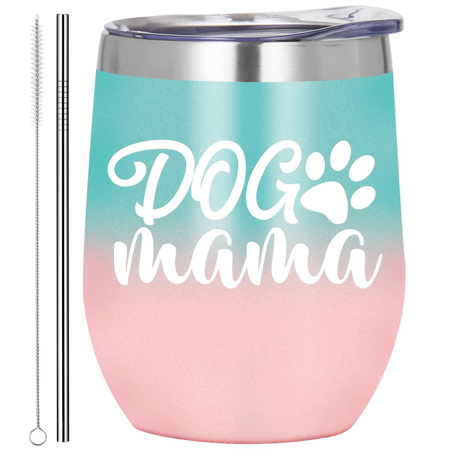 Funny Dog Mom Gifts for Women - 12oz Insulated Stainless Steel Coffee Tumbler Cup | Unique Birthday & Mother's Day Presents for Dog Lovers | Perfect for Coffee, Tea & On-the-Go Use