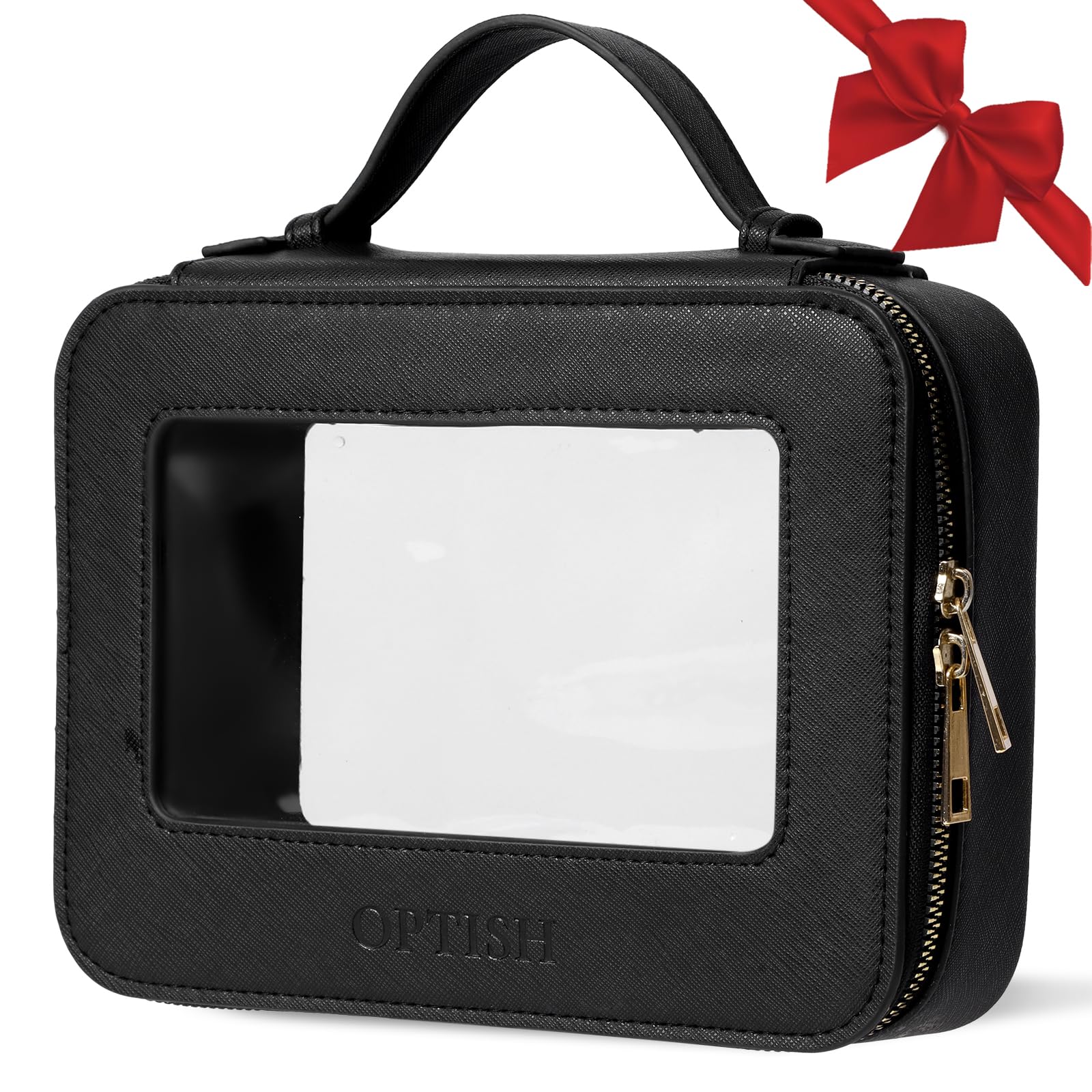 Clear Makeup Bag for Women - Waterproof Travel Toiletry Organizer with Zipper | TSA Approved Cosmetic Case | Perfect Gift for Her | Great for Air Travel, Gym & Daily Essentials Storage