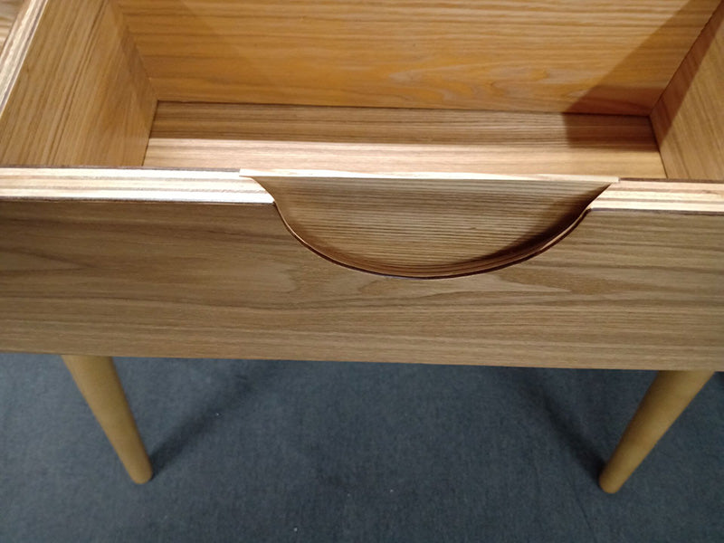 AKINO 90cm Console Dressing Table with Natural Ash Veneer - Elegant Vanity Desk for Bedroom, Living Room & Entryway Decor